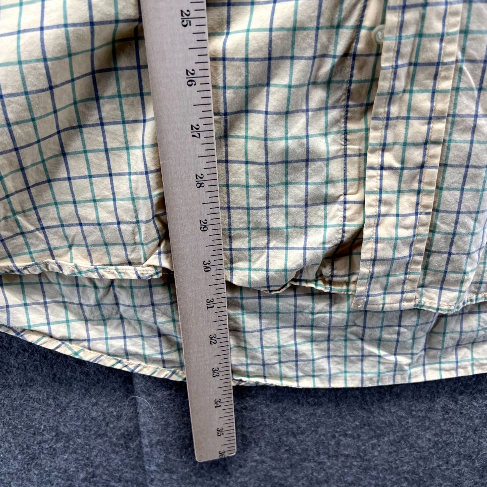 Brooks Brothers Brooks Brothers Sport Shirt Men XL Yellow Plaid Button-Down Cotton Windowpane Short Sleeve Button-Up Casual Business Size US XL / EU 56 / 4 - 4 Thumbnail