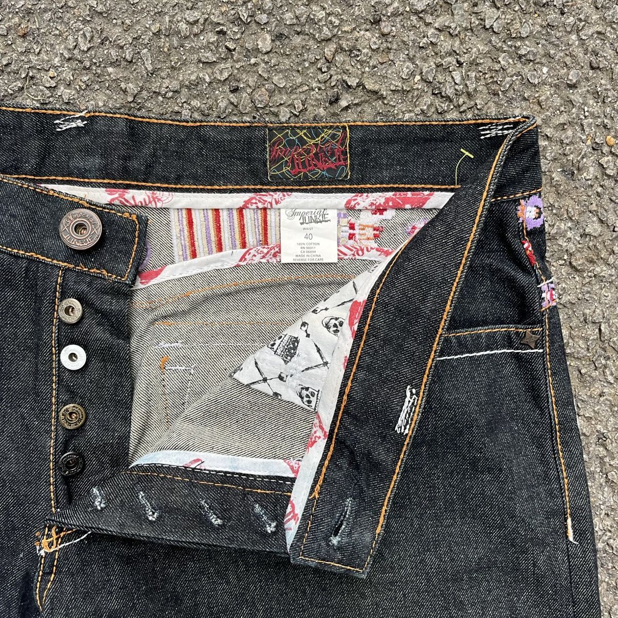 Southpole Crazy Vintage Imperial Junkie Jeans Y2K Ed Hardy Style Size US 40 / EU 56 - 7 Thumbnail