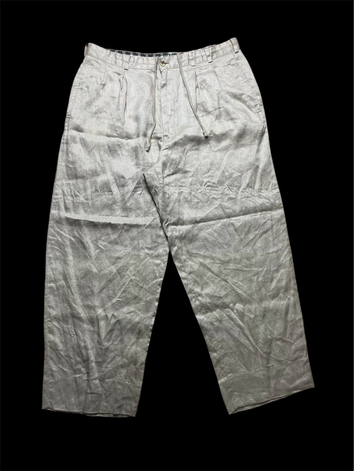 Issey Miyake Vintage Papas maniere de heming linen pants baggy Size US 32 / EU 48 - 1 Thumbnail