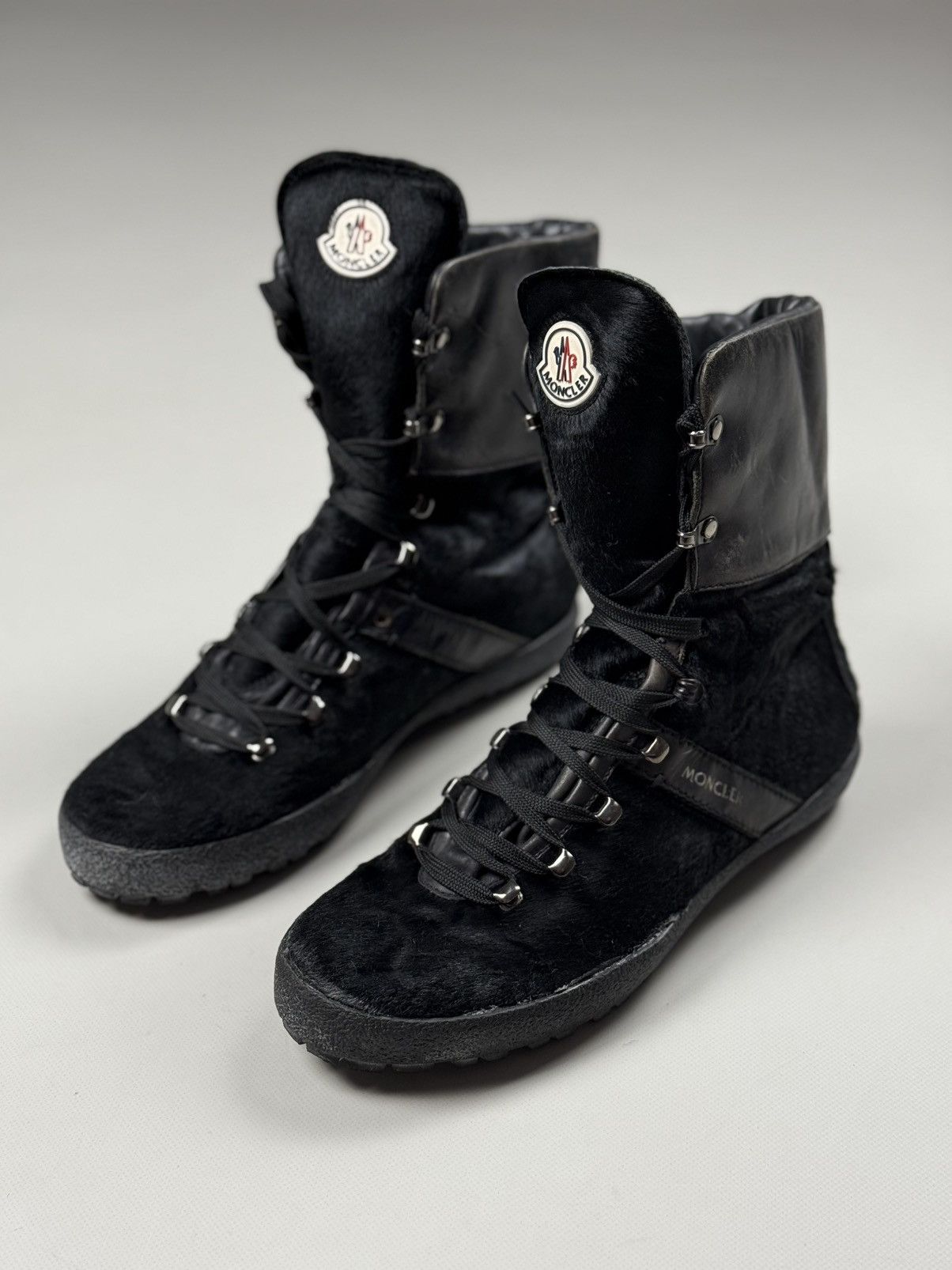 Moncler Moncler Pony Hair Unisex High Top Combat Boots Shoes Size 41 Size US 7 / EU 40 - 12 Thumbnail