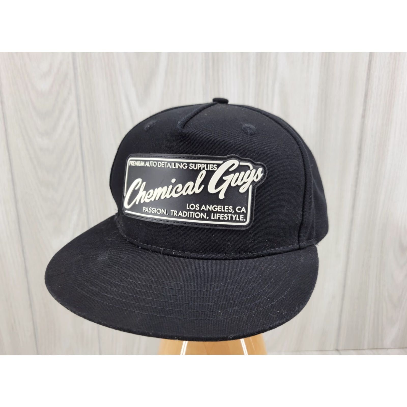 Vintage Chemical Guys Black Snapback Hat Cap Men's Adjustable Cotton Solid Cap Casual Hat Size ONE SIZE - 2 Thumbnail