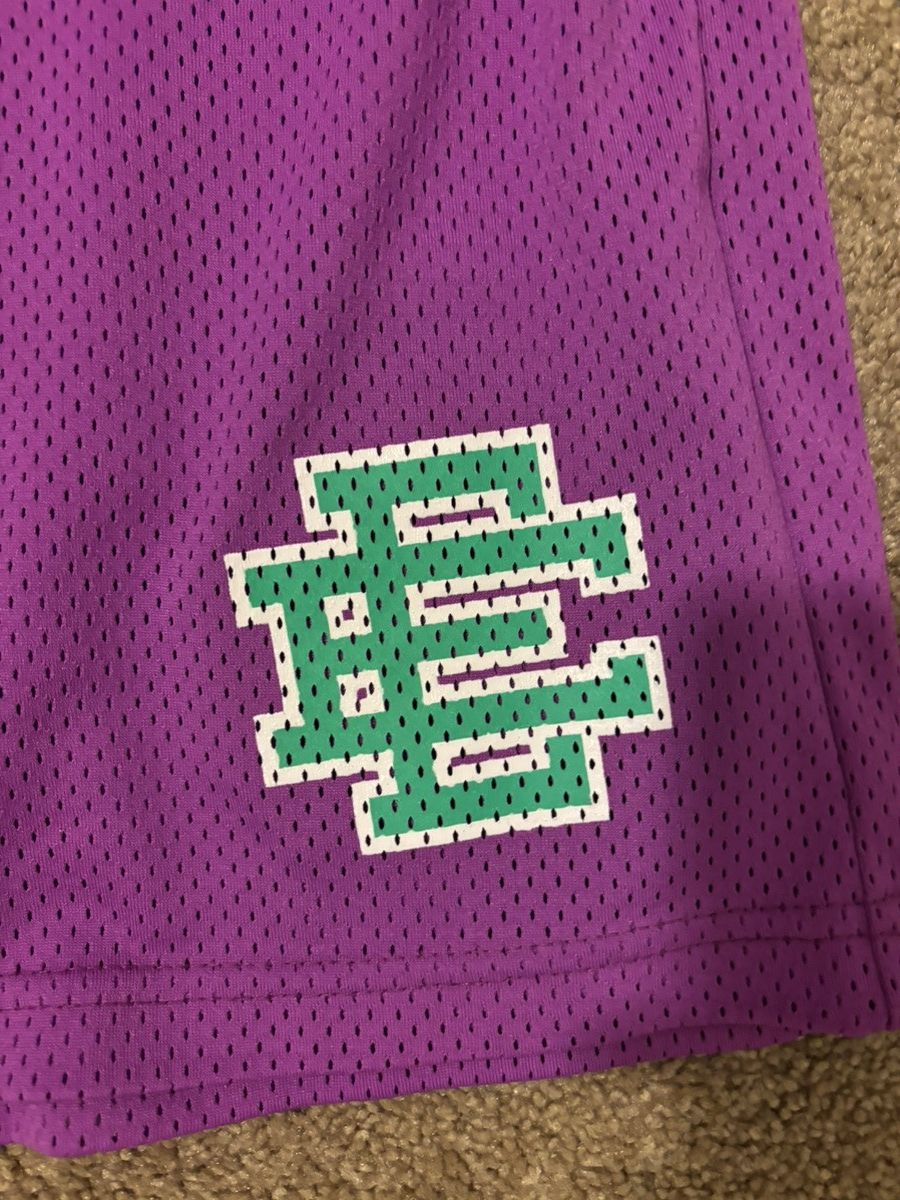 Eric Emanuel Eric Emanuel purple/green mesh shorts Size US 36 / EU 52 - 2 Thumbnail