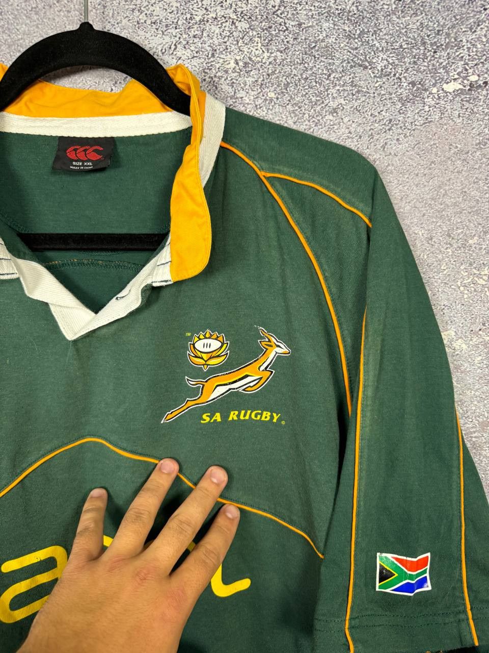 Canterbury of New Zealand South Africa Canterbury Home Rugby Jersey 2007 Union Sasol Size US XXL / EU 58 / 5 - 8 Thumbnail