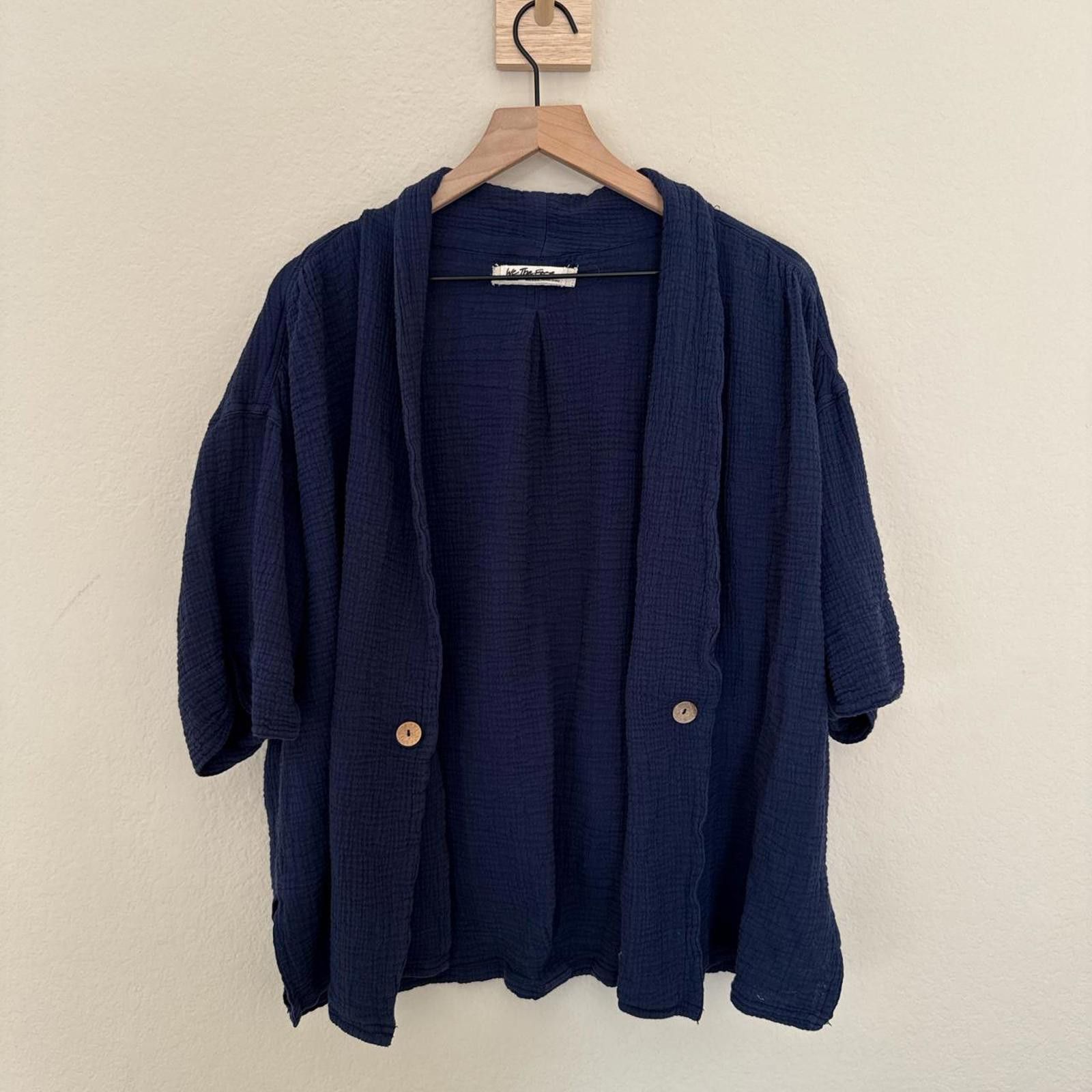 Other FREE PEOPLE Women's M Loose Short Sleeve Blue 100% cotton Size M / US 6-8 / IT 42-44 - 1 Thumbnail
