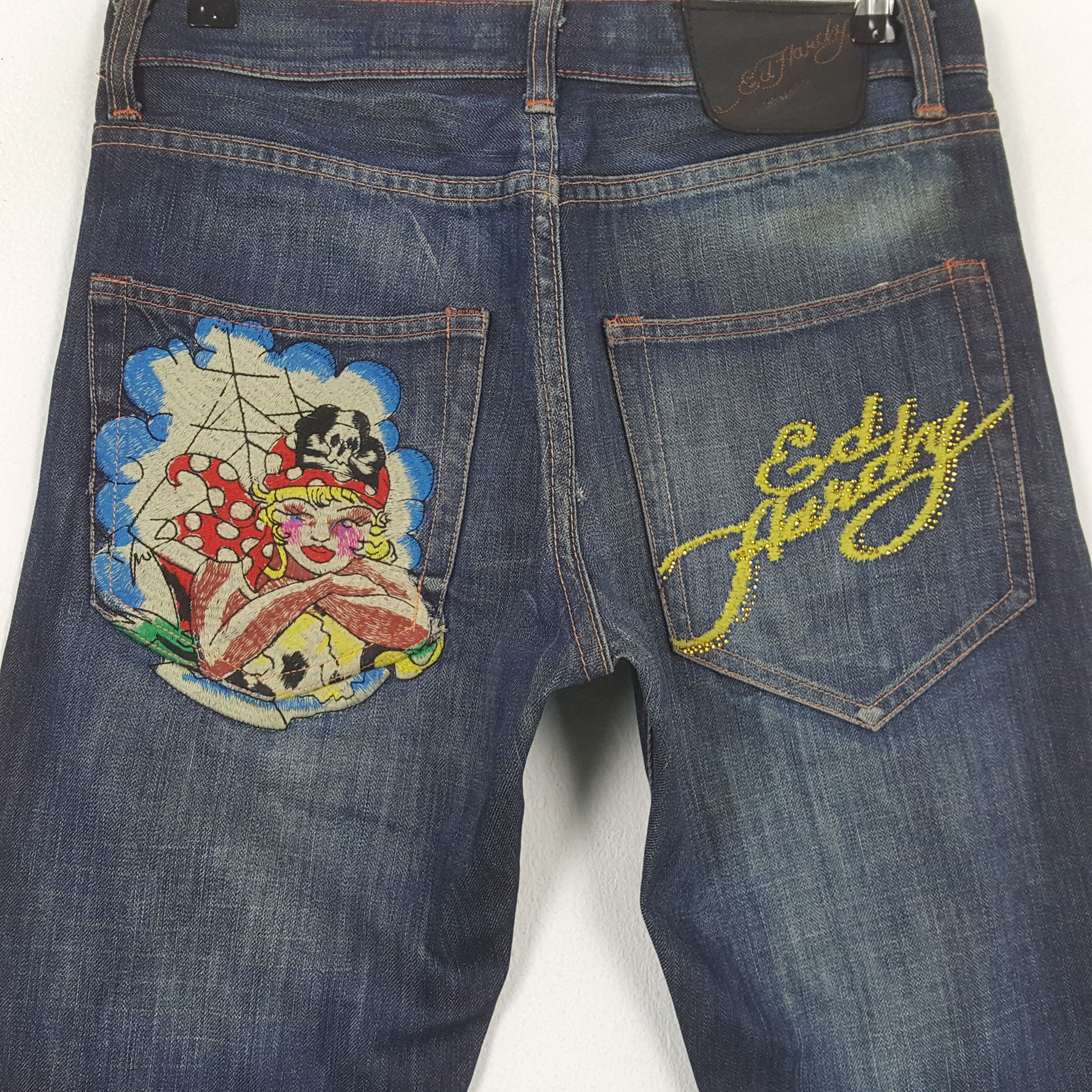 Christian Audigier × Ed Hardy × Vintage ED HARDEY Fashion Designer Brand Denim C280N23 Size US 30 / EU 46 - 5 Thumbnail