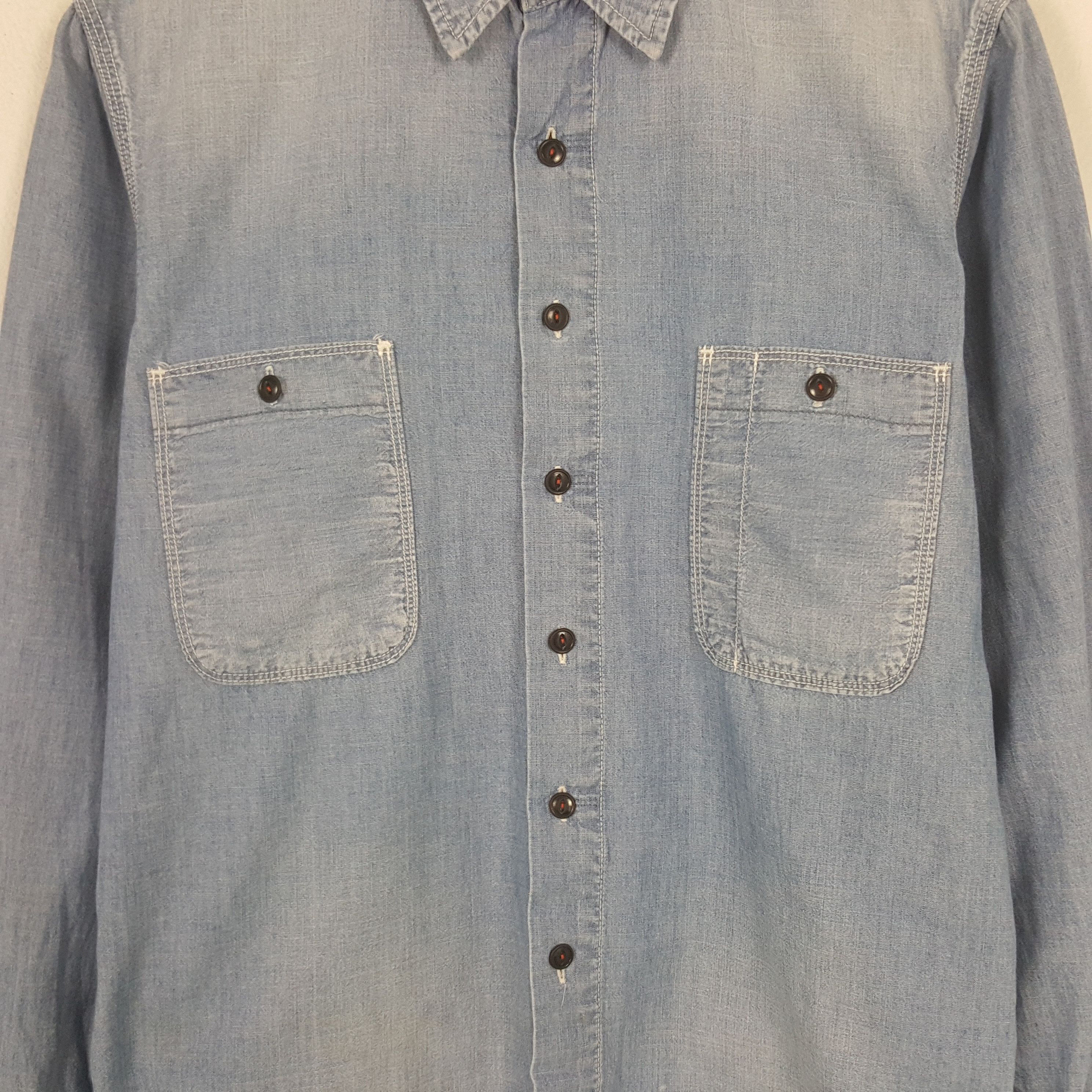 Japanese Brand × KATO × Vintage Vintage Shirt Kato Denim Button Up Shirt Size US S / EU 44-46 / 1 - 2 Thumbnail