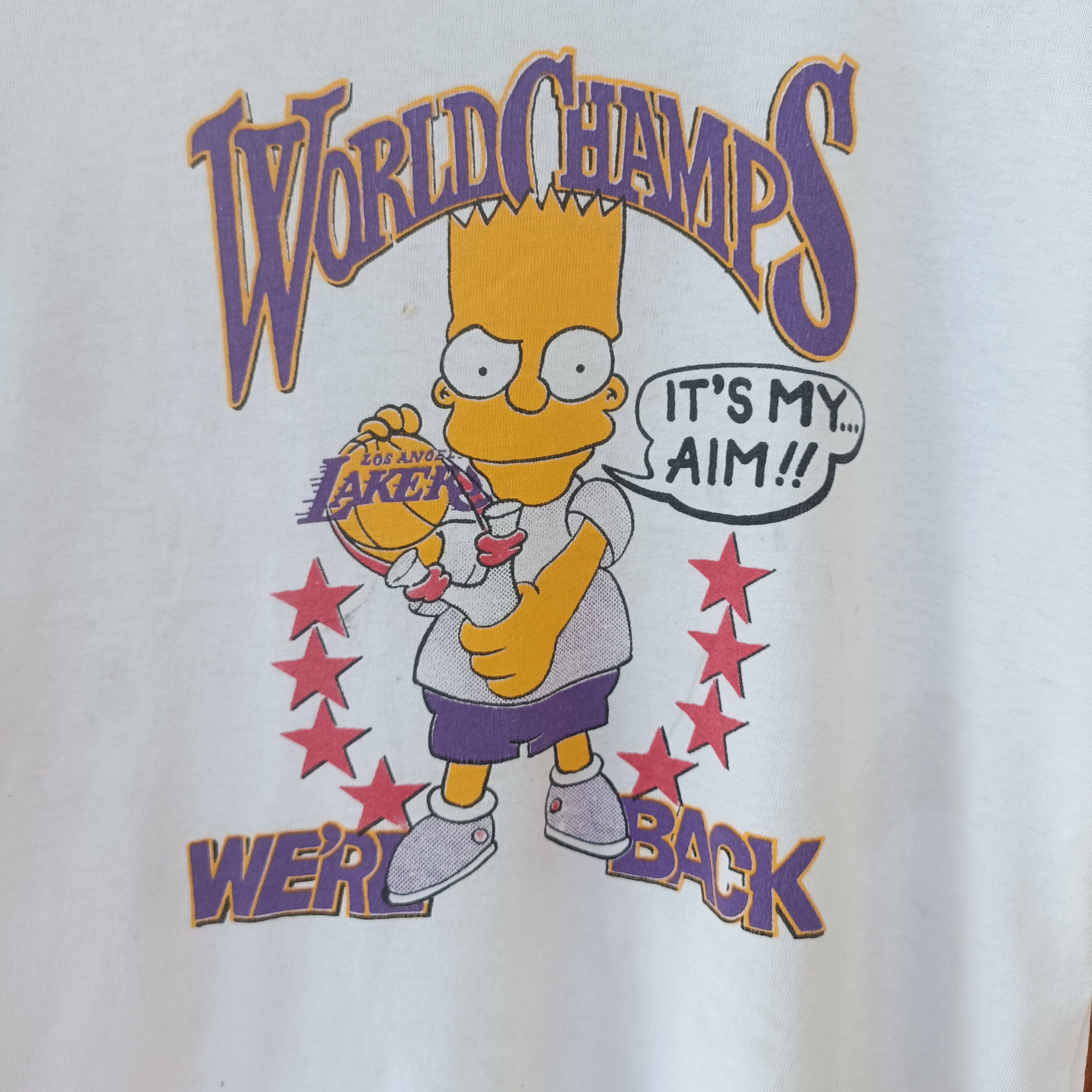 The Simpsons VINTAGE 90'S THE SIMPSON WORLD CHAMPS LAKERS Size US S / EU 44-46 / 1 - 2 Thumbnail