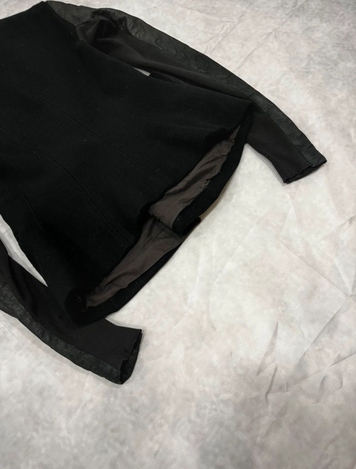 Rick Owens Rick Owens Avant Garde Wool & Leather Sleeve Jacket Size M / US 6-8 / IT 42-44 - 7 Thumbnail