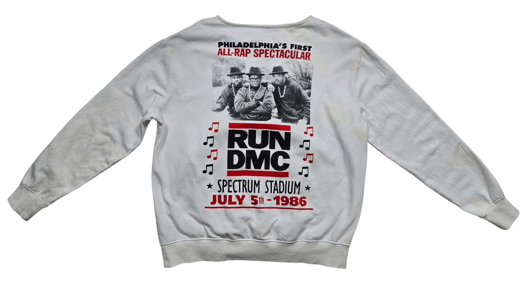 Rap Tees Run Dmc Hip Hop Sweatshirt Distressed Size US XXL / EU 58 / 5 - 1 Thumbnail