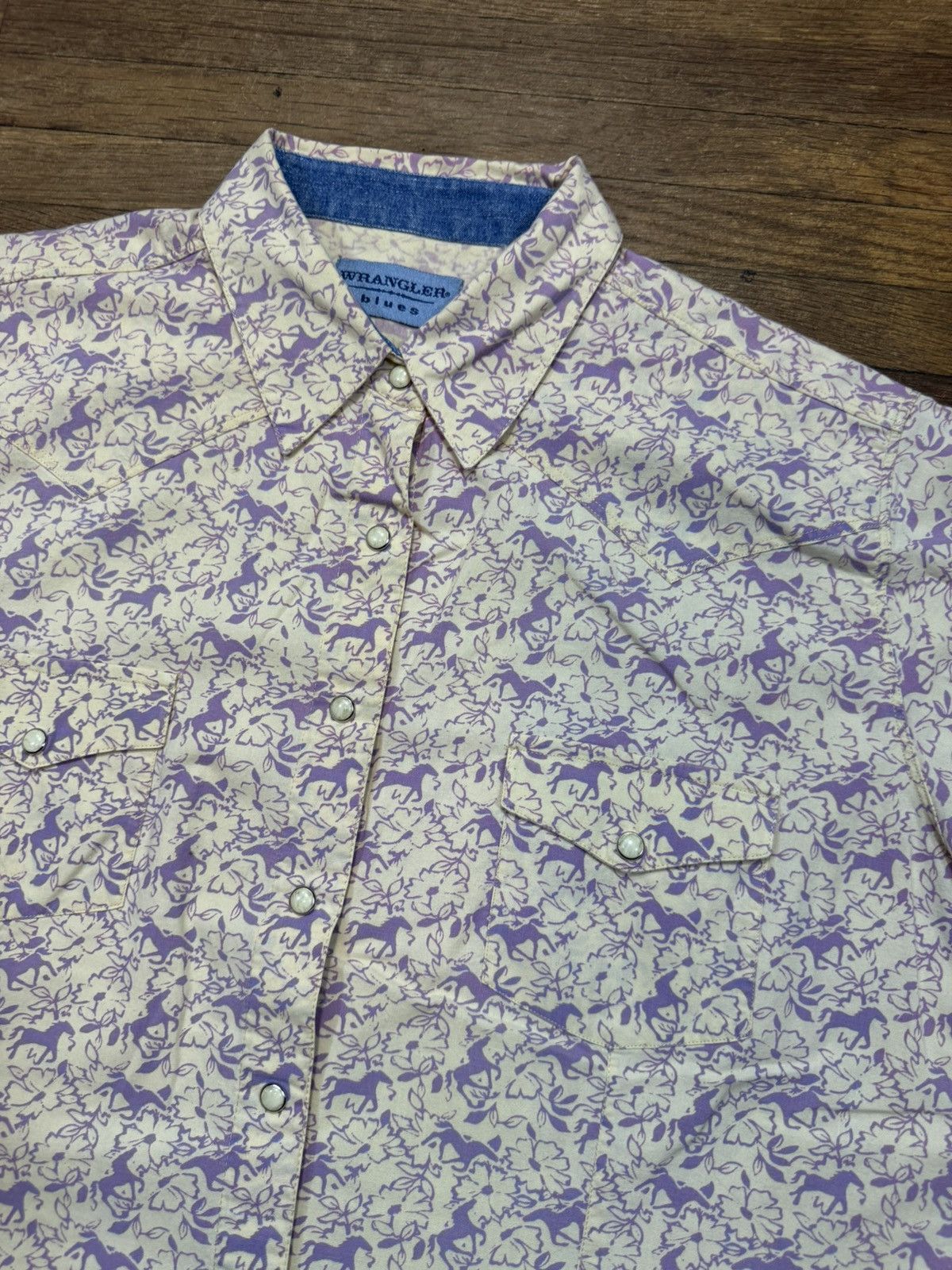 Wrangler Vintage Wrangler Blues Western Wear Shirt Size XL / US 12-14 / IT 48-50 - 3 Thumbnail
