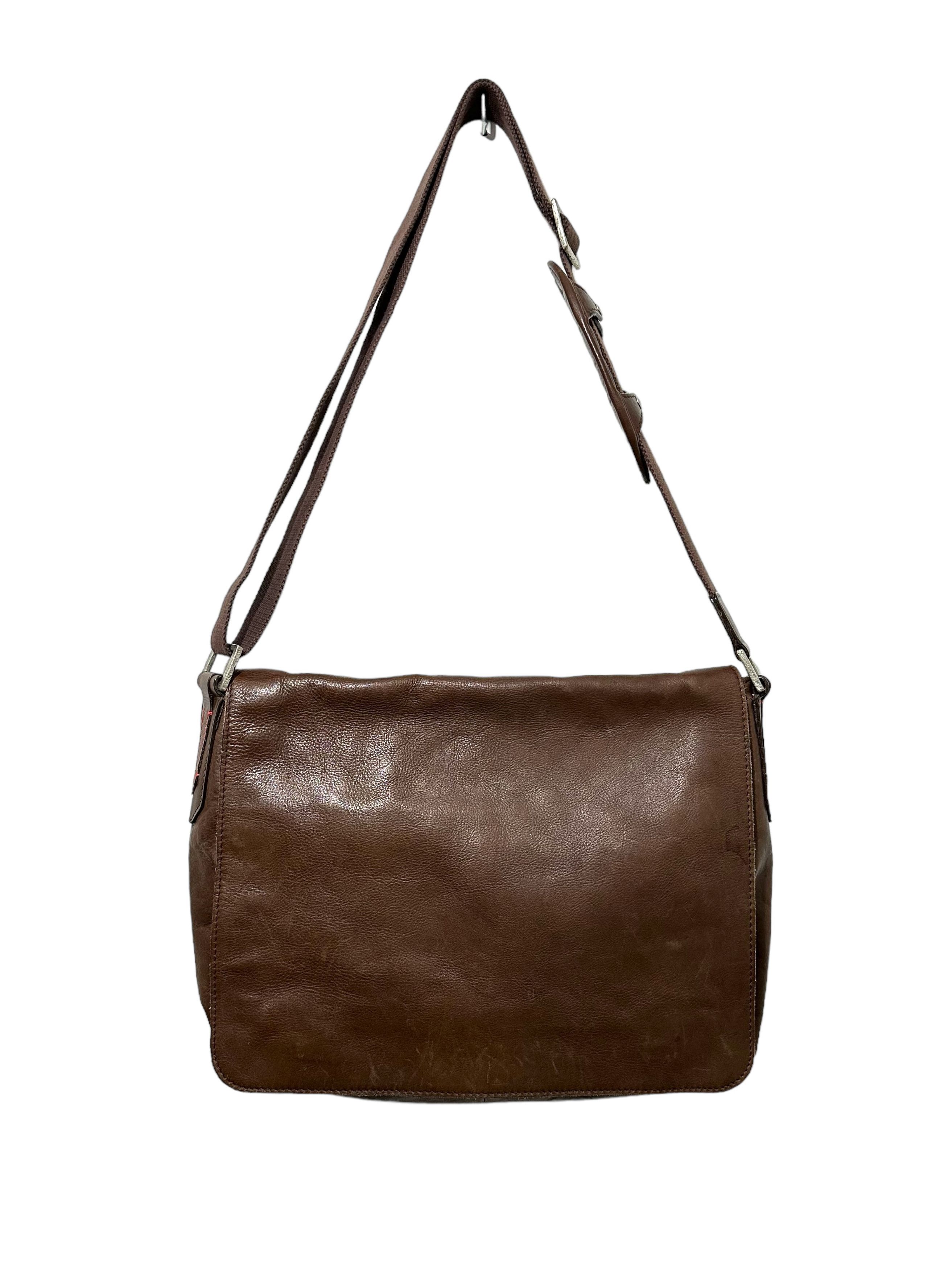 Men's Hidesign Brown Leather Shoulder Bag