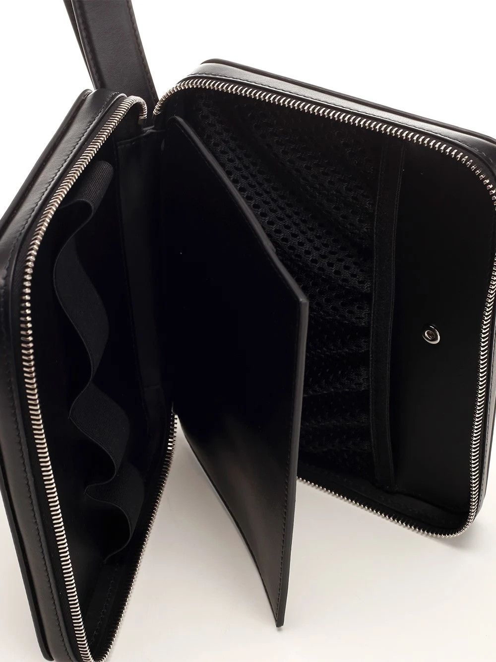 Off-White o1y0225 Size : OS / Logo Leather Handbag in Black Size ONE SIZE - 4 Thumbnail