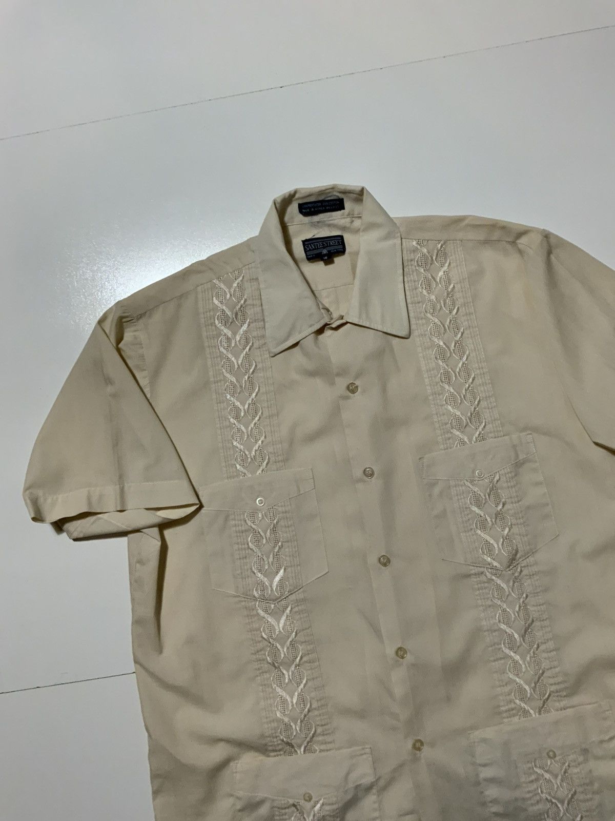 Vintage Vintage Santee Street Embroidered Guayabera Button Shirt Size US S / EU 44-46 / 1 - 3 Thumbnail