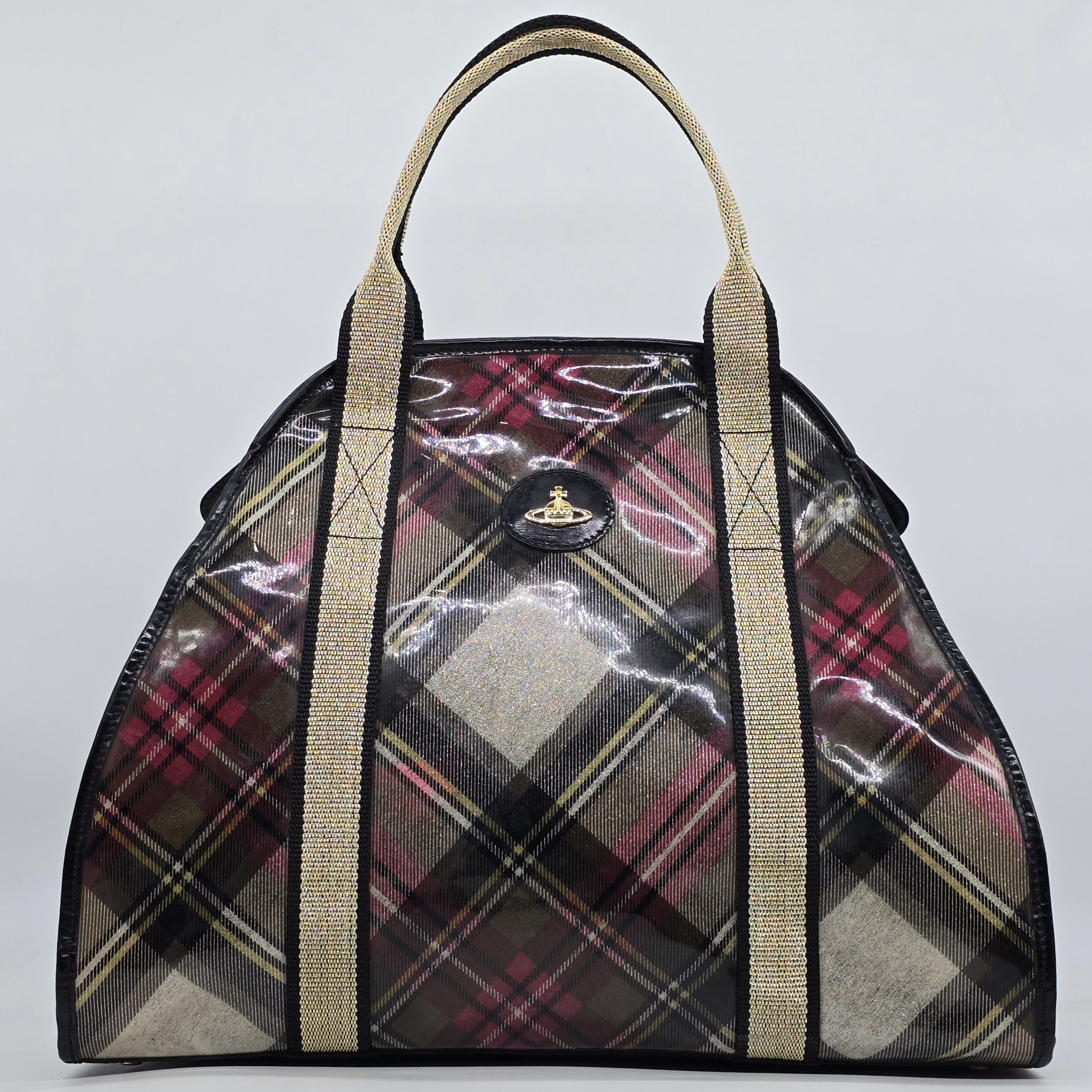 Vivienne Westwood Vivienne Westwood - Orb Glitter Check Yasmine Bag - Large Size ONE SIZE - 1 Thumbnail