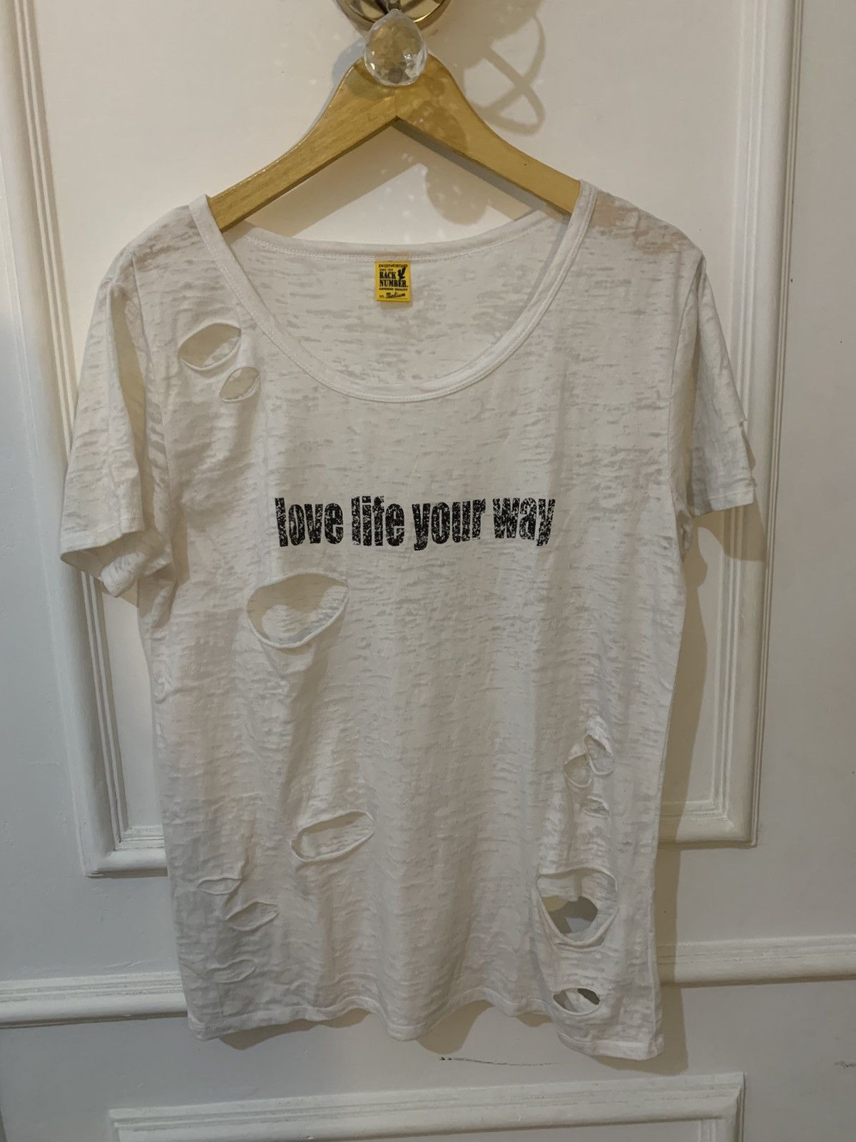 Hysteric Glamour 2000s BACK NUMBER • Love life your way distressed punk styel Size US M / EU 48-50 / 2 - 1 Thumbnail