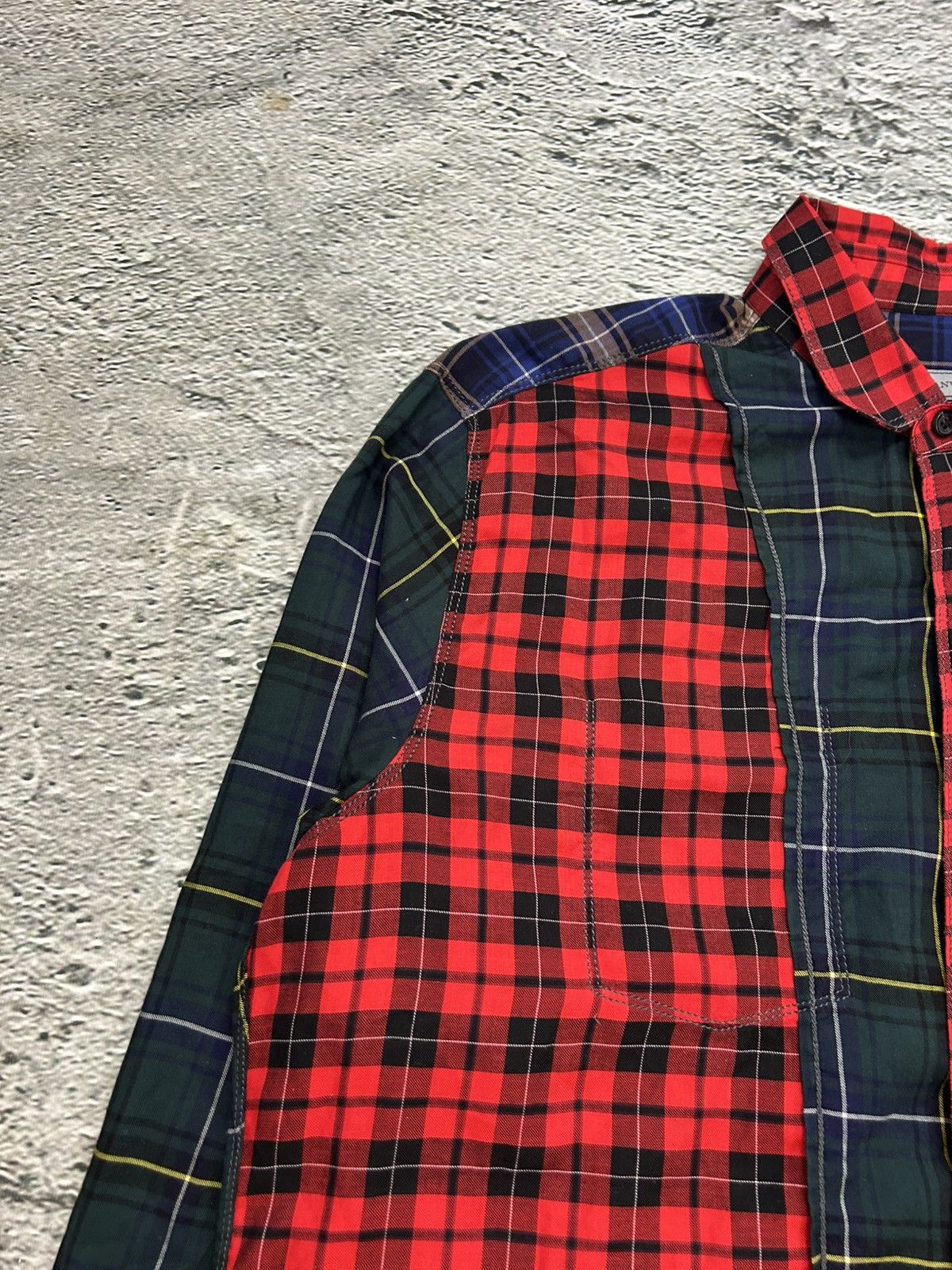 Lanvin Lanvin shirt patchwork plaid tartan button up flannel runway Size US XL / EU 56 / 4 - 3 Thumbnail