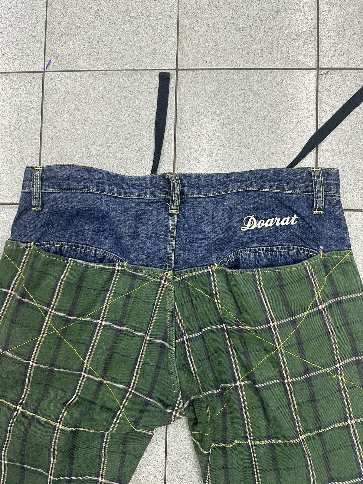 Japanese Brand 🇯🇵 DOARAT Double Knee Plaid/Denim Size US 35 - 9 Thumbnail