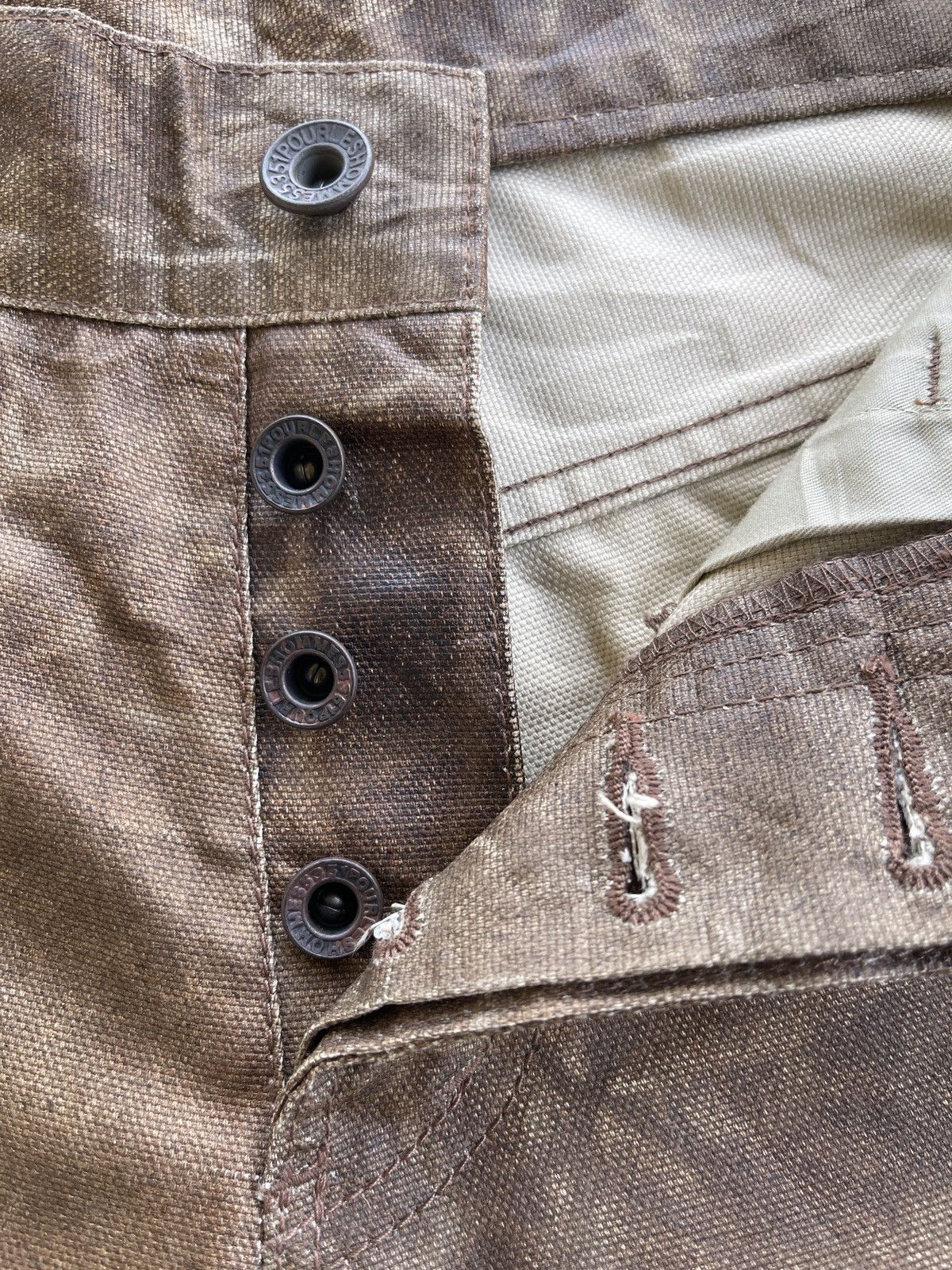 5351 POUR LES HOMMES 5351 P.L.Hommes Flared Mudd Wax Casual Pants Size US 29 - 6 Thumbnail