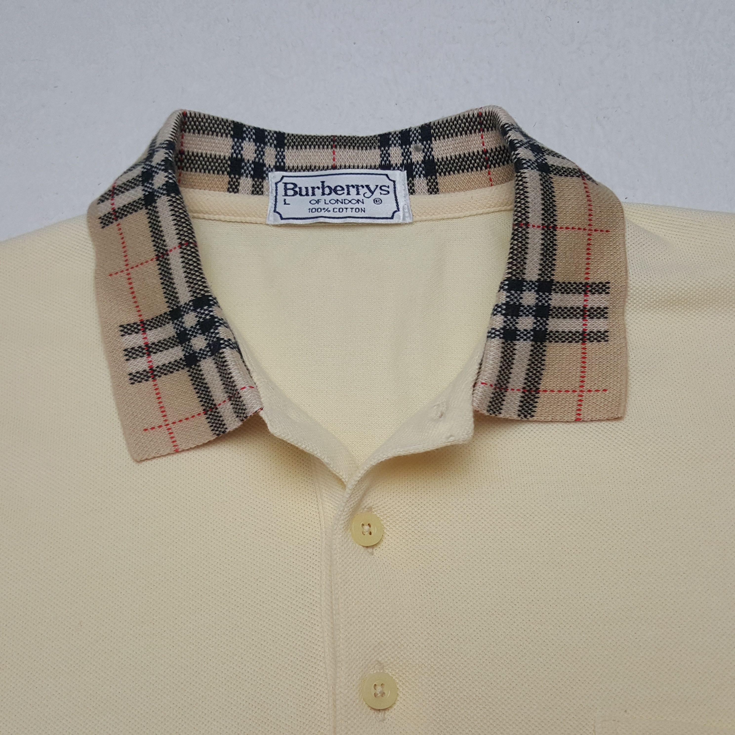 Burberry × Vintage Vintage Burberrys Nova Check Polos Shirt Size US L / EU 52-54 / 3 - 4 Thumbnail