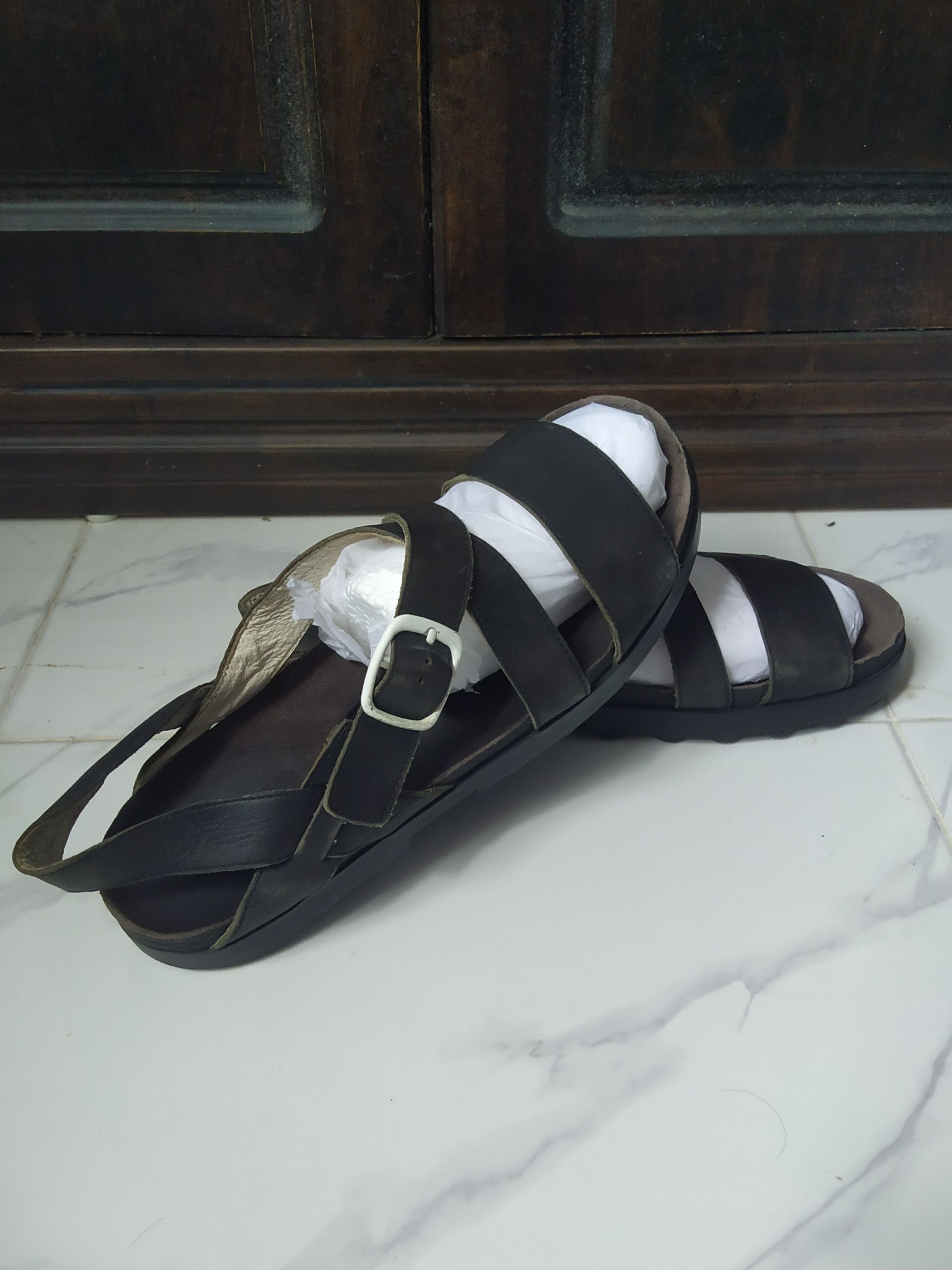 Camper CAMPER Pelotas Black Leather Sandals Size US 9.5 / EU 42-43 - 3 Thumbnail