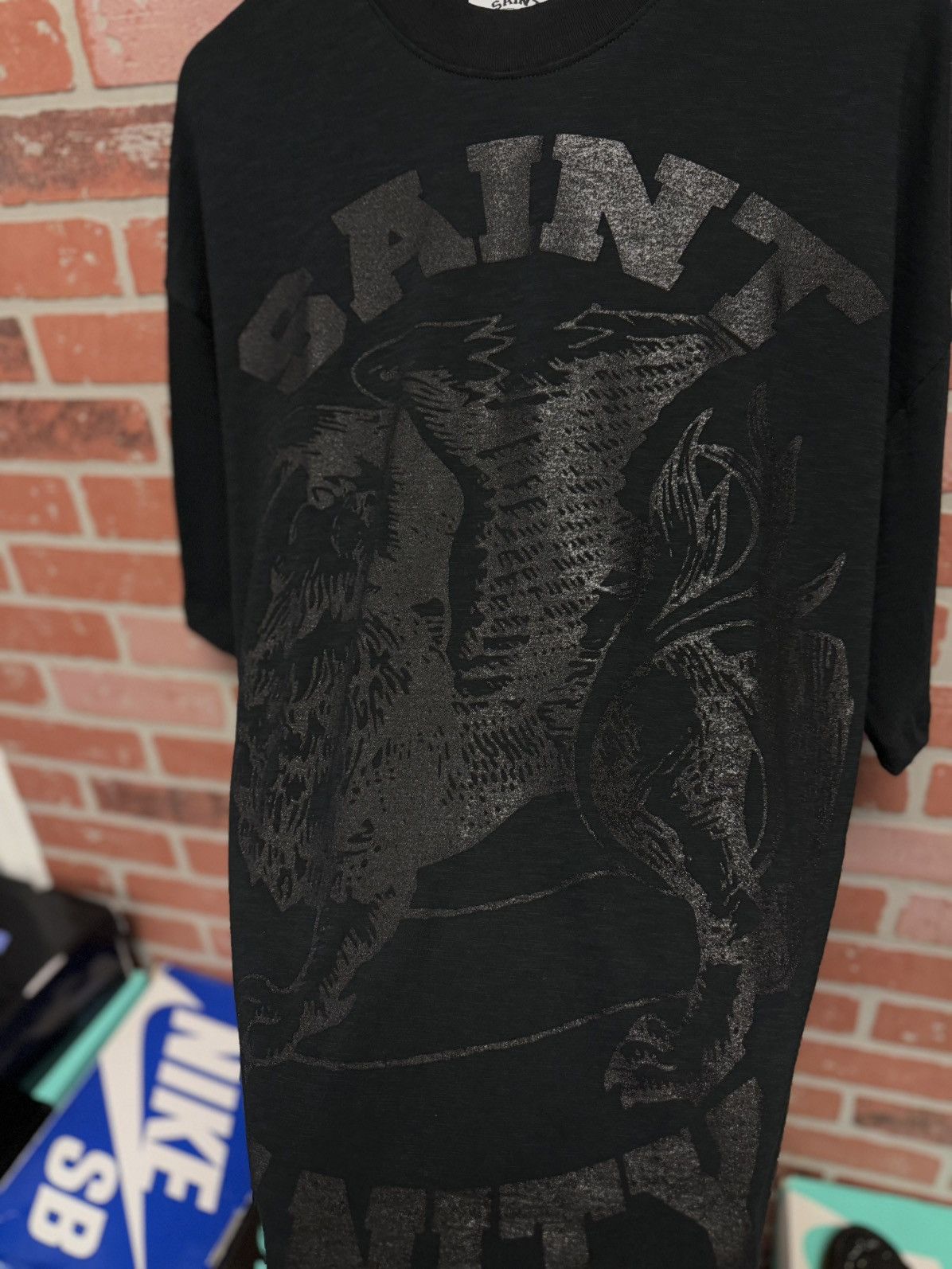 Saint Vanity Saint Vanity Monochromatic Tee Shirt Black Size L (NEW) Size US L / EU 52-54 / 3 - 5 Thumbnail