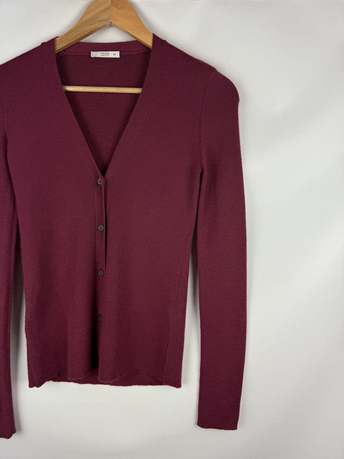 Prada Prada Ladies Cashmere Silk Long Sleeve Cardigan Sweater Size S / US 4 / IT 40 - 3 Thumbnail