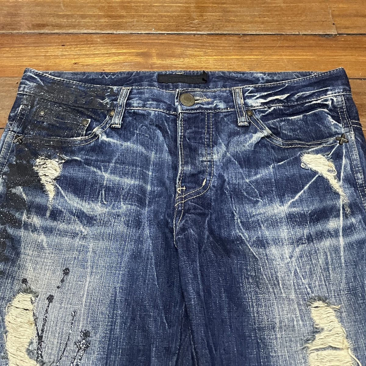 GOSTAR DE FUGA Very Rare Vintage Japanese Brand FUGA Flared Jeans 1990s Size US 33 - 3 Thumbnail