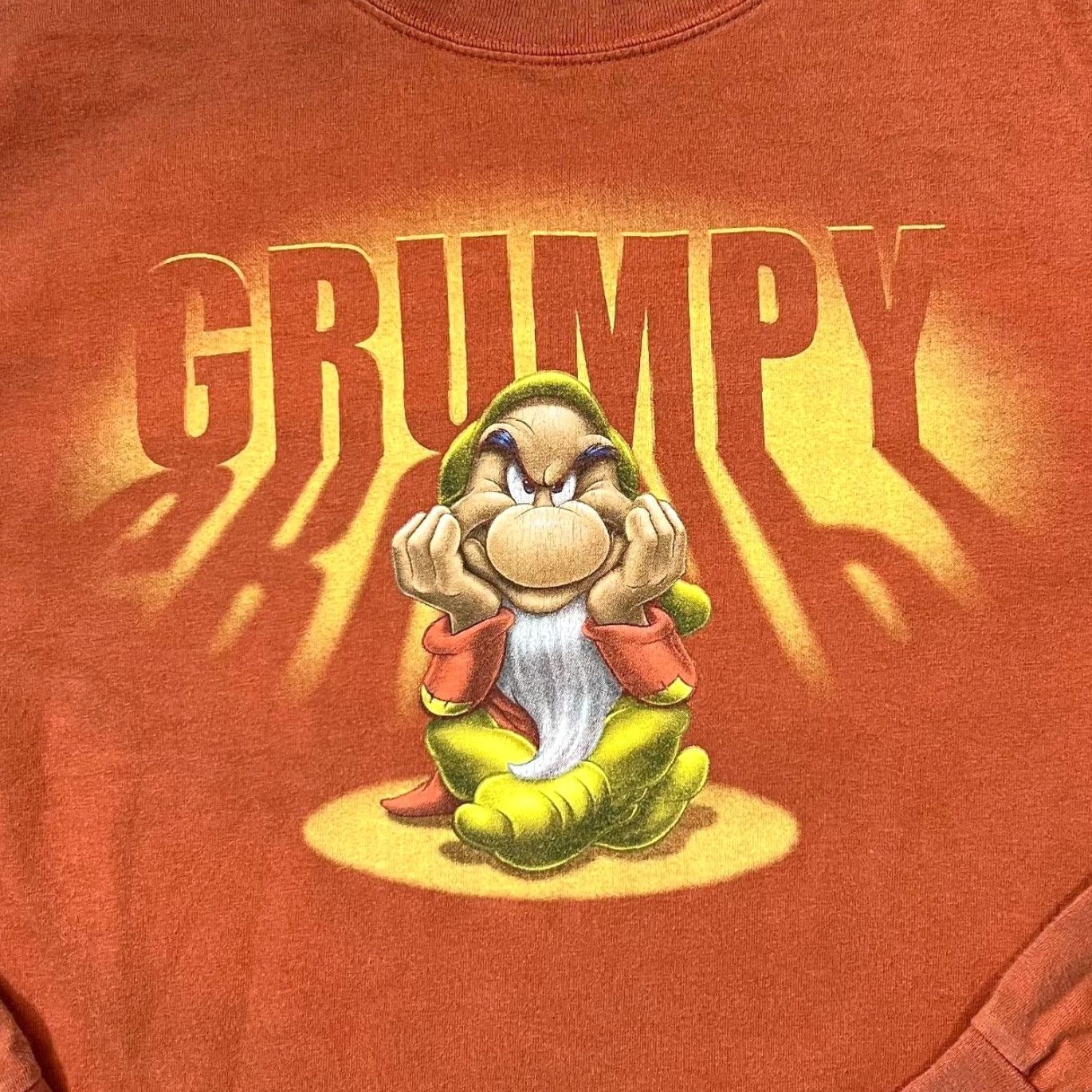 Disney Disney Disney Store Grumpy Snow White Graphic Long Sleeve Burnt Orange T-Shirt M Mens Shirt Color Orange 90s Theme Size US M / EU 48-50 / 2 - 3 Thumbnail