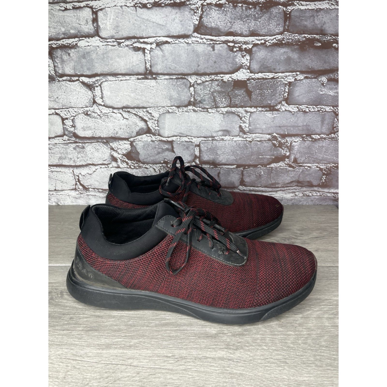 Allegri Alegria Traq Burgundy Black Fabric Lace Up Athletic Casual S Size US 11.5 / EU 44-45 - 1 Thumbnail