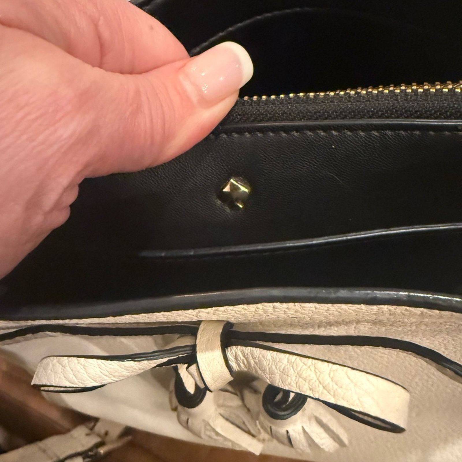 Kate Spade Kate Spade Cream Satchel with Tassels Size ONE SIZE - 9 Thumbnail