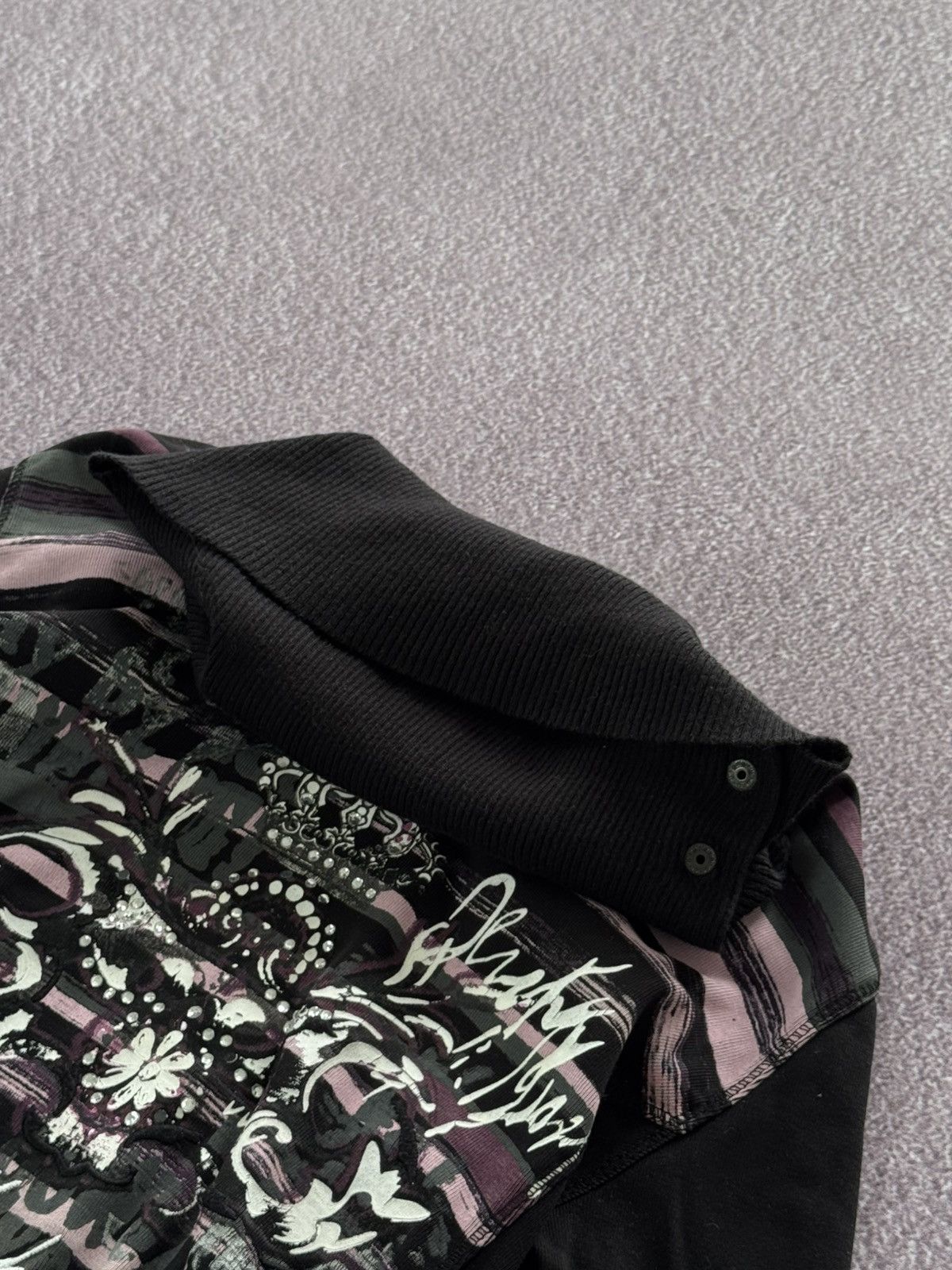 Japanese Brand Y2K Goth Black Long Sleeve Top Cyber Grunge Type Logo Size M / US 6-8 / IT 42-44 - 10 Thumbnail