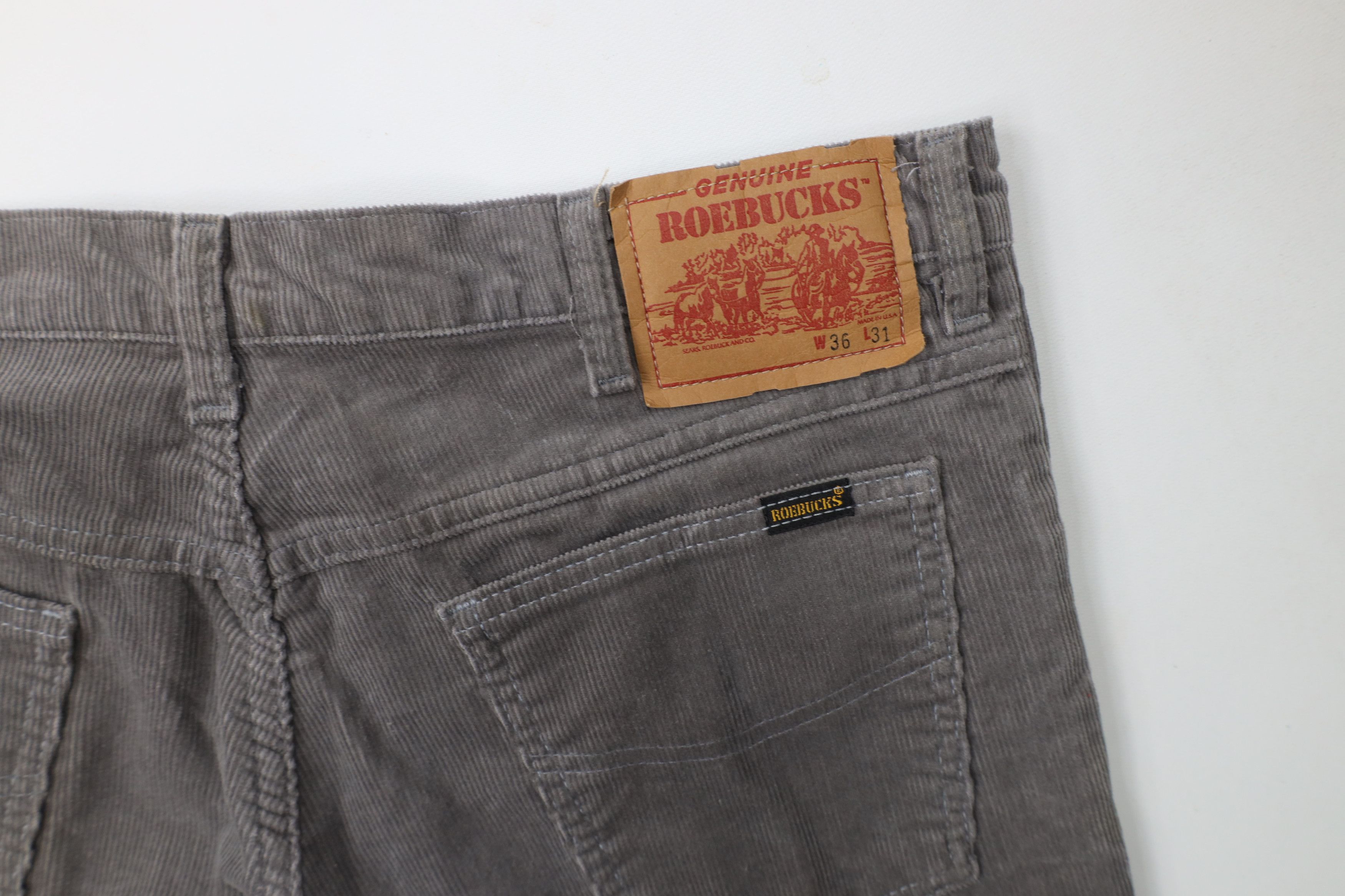 Vintage Vintage 90s Streetwear Wide Leg Corduroy Pants Gray USA Size US 36 / EU 52 - 13 Thumbnail