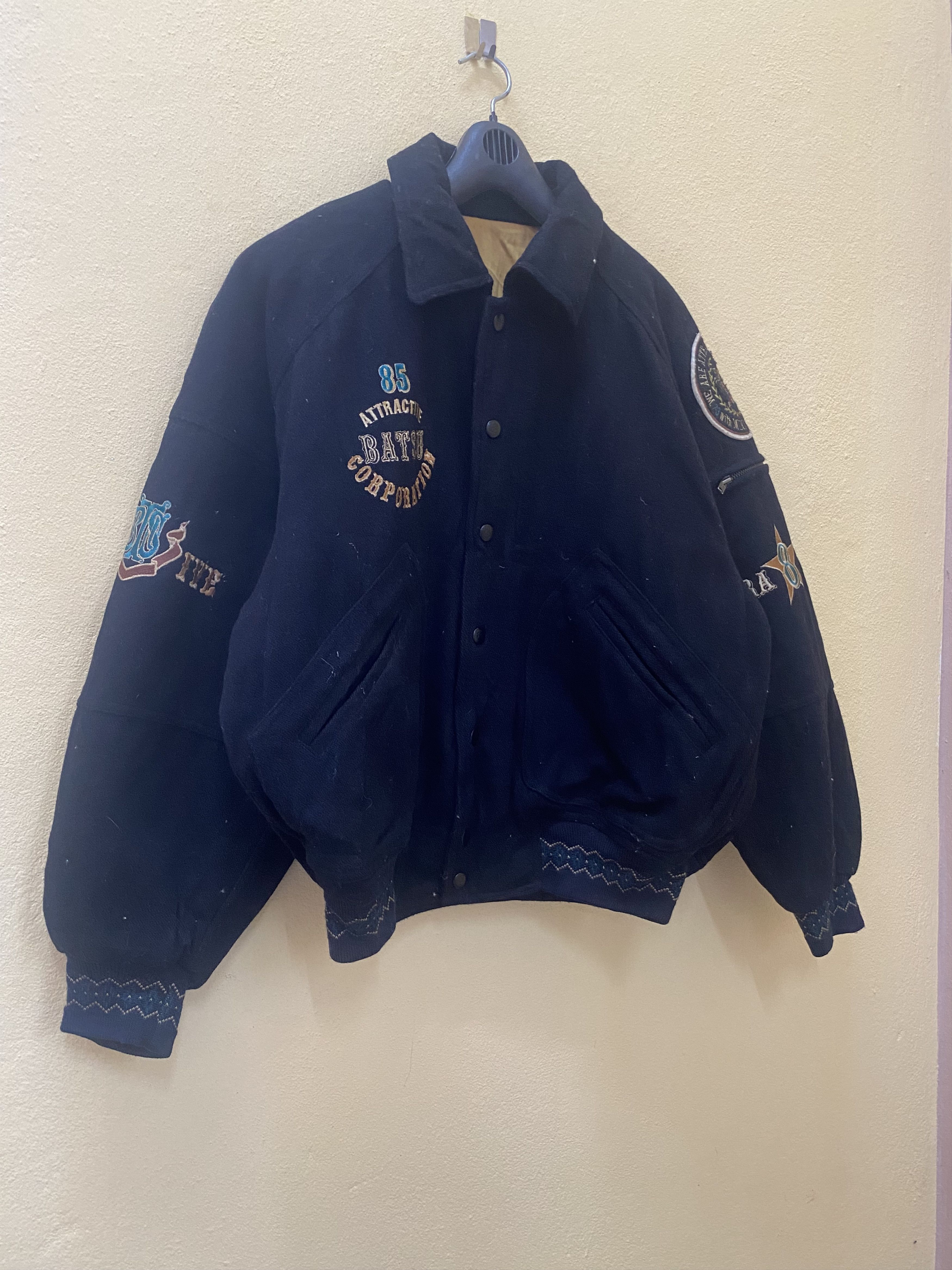 Japanese Brand Batsu Varsity Jacket Size US XL / EU 56 / 4 - 7 Thumbnail