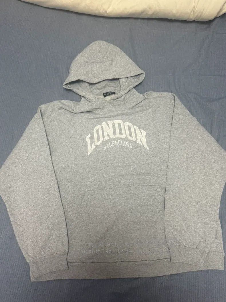 Balenciaga Balenciaga Grey Hoodie Size US S / EU 44-46 / 1 - 1 Thumbnail