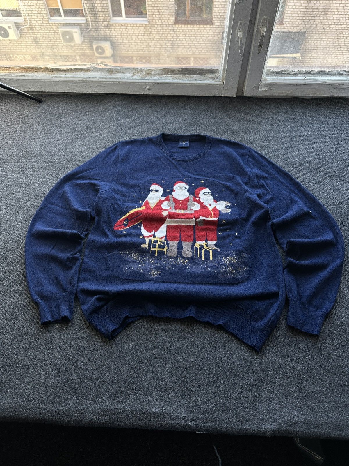 Breitling BREITLING 🚨 CHRISTMAS SANTA CLAUS BIG LOGO BLUE MEN SWEATER Size US XL / EU 56 / 4 - 1 Thumbnail