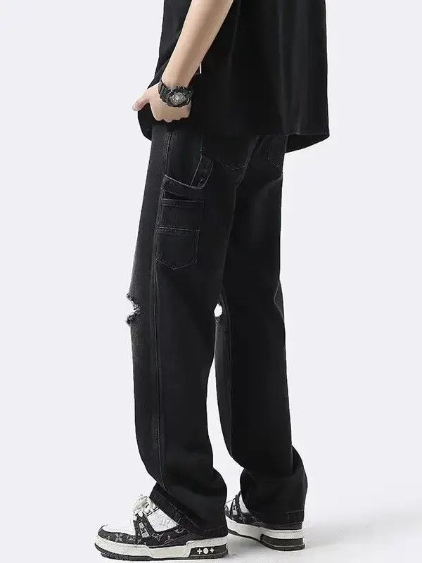Japanese Brand Retro loose ripped high street jeans Size US 32 / EU 48 - 6 Thumbnail