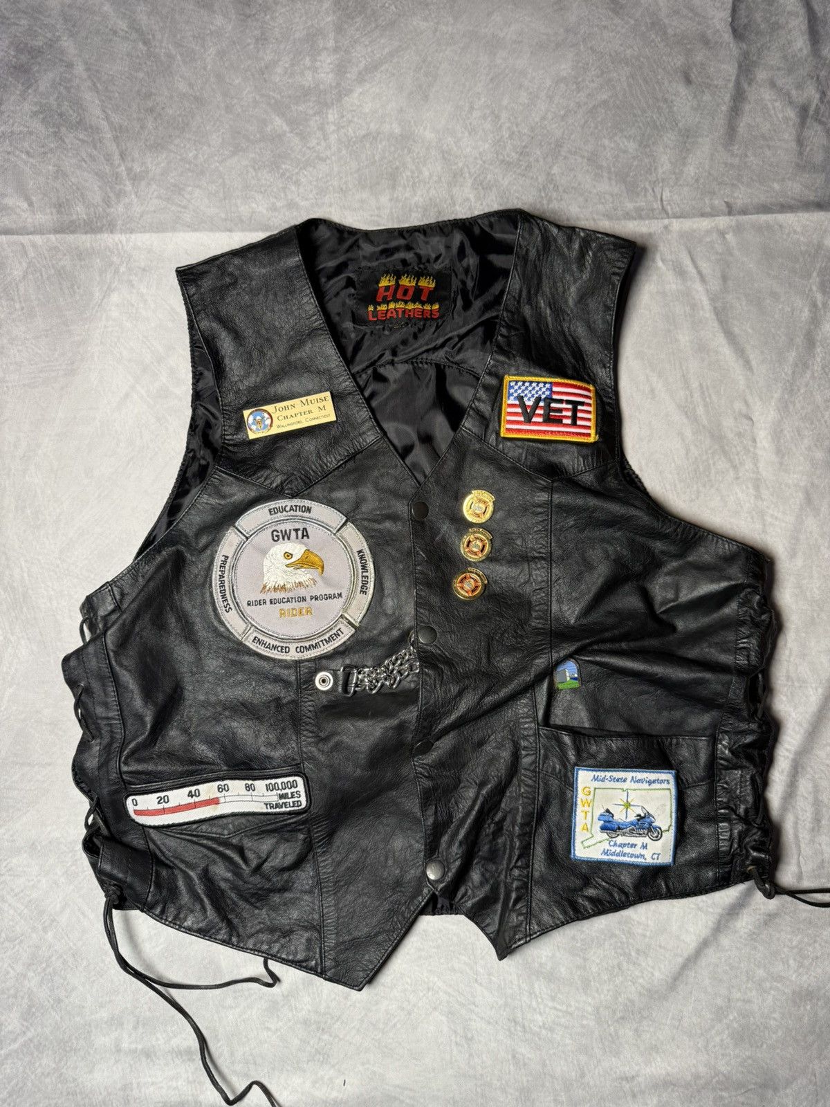 Harley Davidson × Vintage Leather jacket vest with Hot Leather Vintage Size US L / EU 52-54 / 3 - 1 Thumbnail