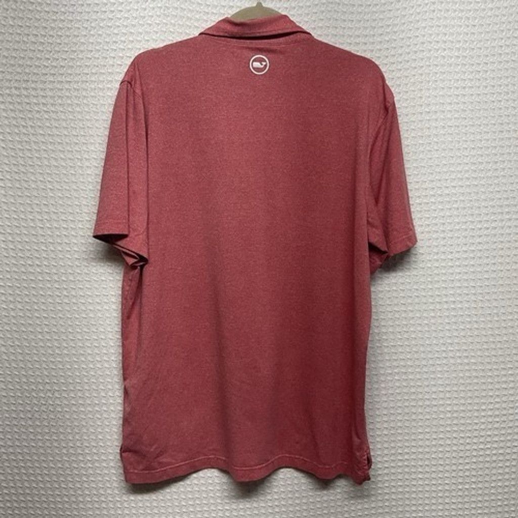 Vineyard Vines Jim Nantz By Vineyard Vines Red Solid Polo Shirt Men L Size US L / EU 52-54 / 3 - 7 Thumbnail
