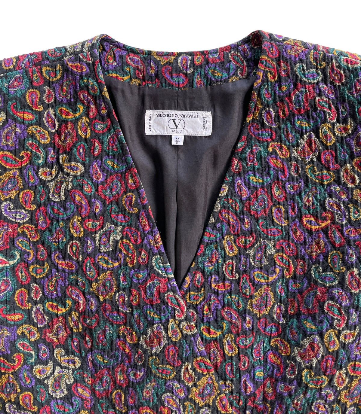 Valentino Valentino Garavani Asymmetrical Paisley Jacket Size M / US 6-8 / IT 42-44 - 8 Thumbnail