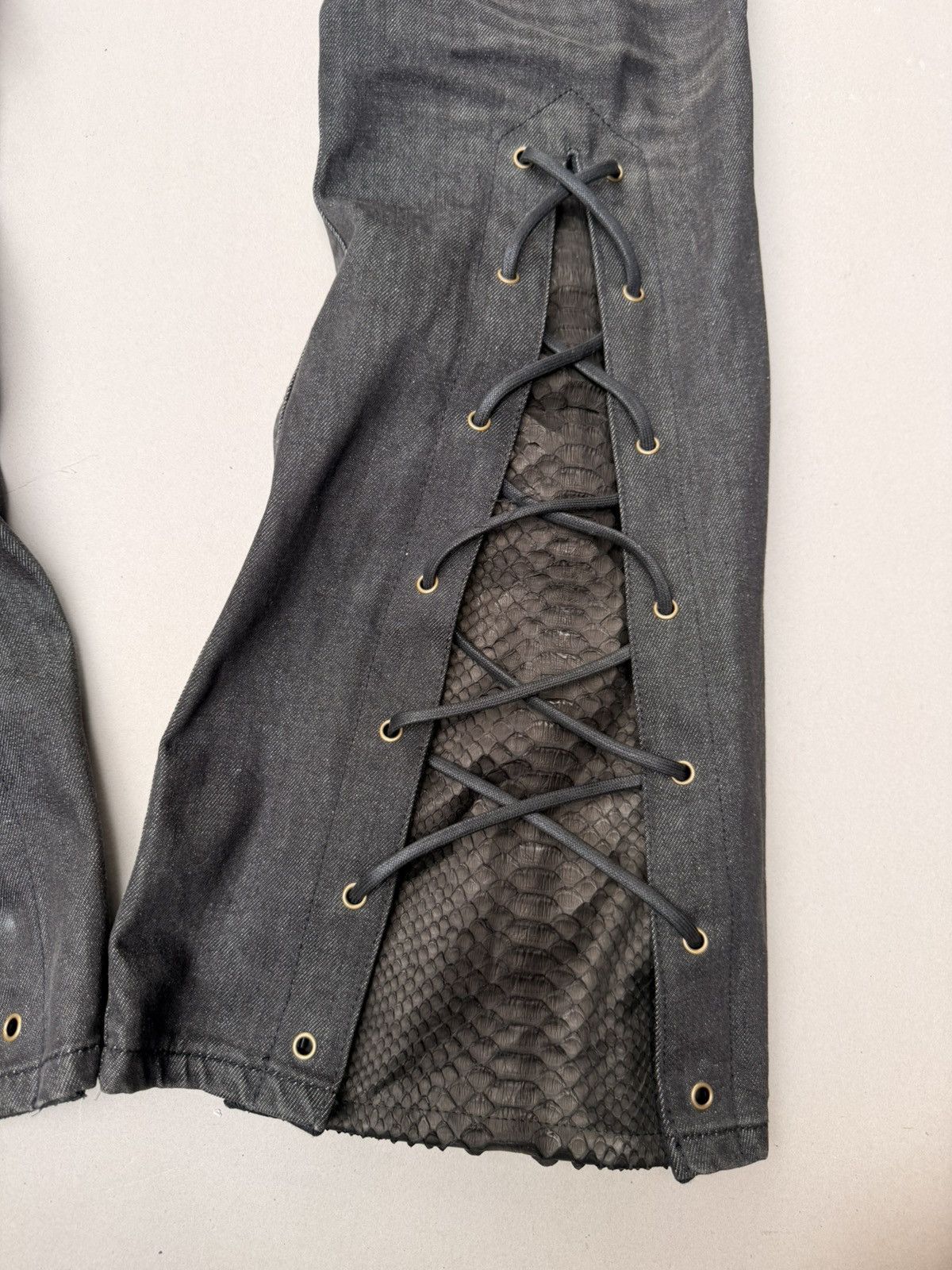 Japanese Brand Lace up flare jeans Size US 32 / EU 48 - 8 Thumbnail