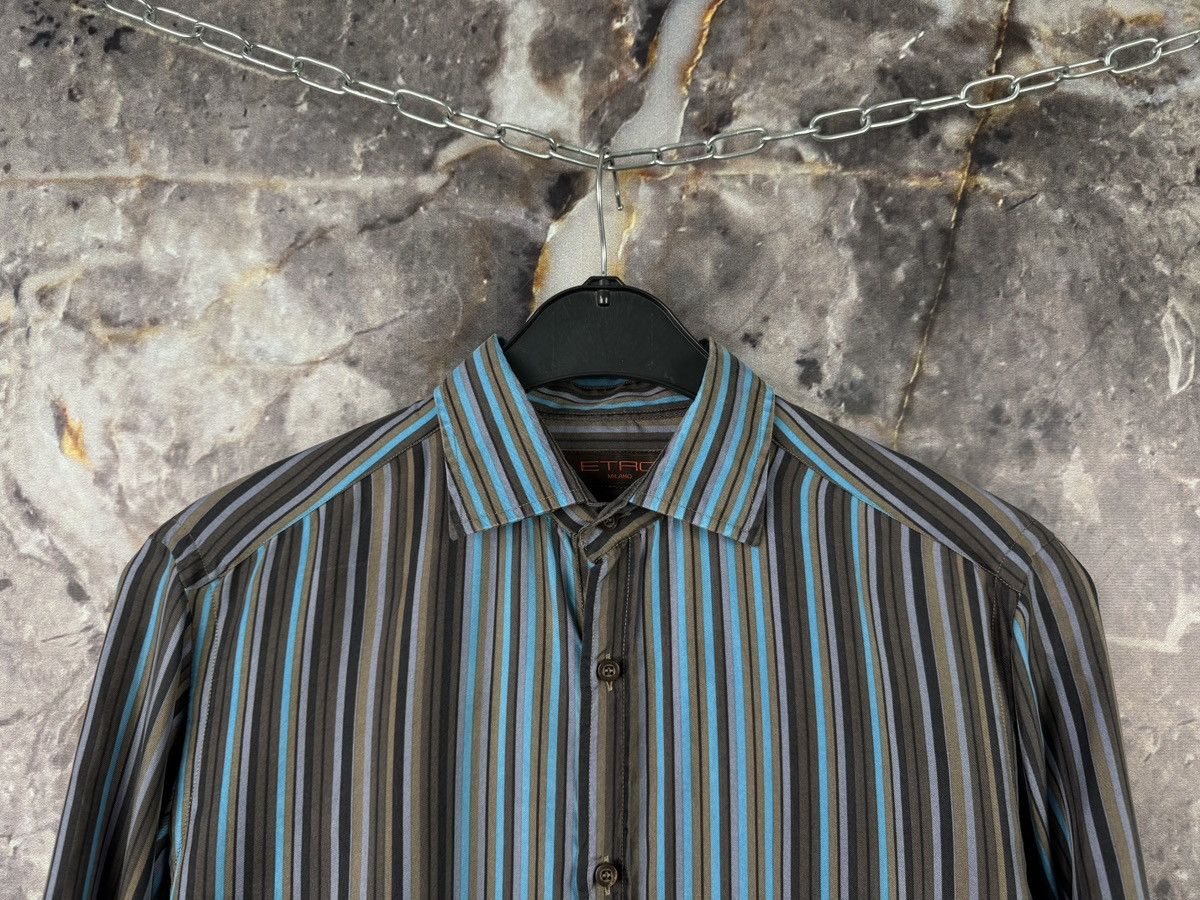Etro Men’s Etro Milano Striped Shirt Button Up Long Sleeve Size38 Size US S / EU 44-46 / 1 - 2 Thumbnail