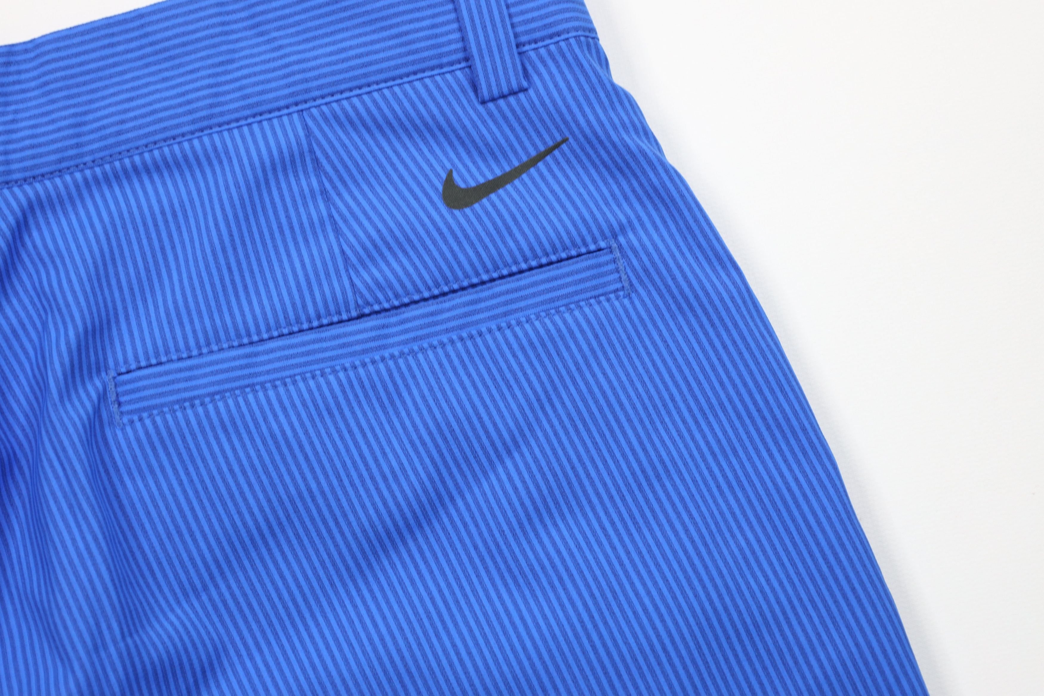Nike × Vintage Nike Golf Flat Front Tech Golfing Chino Shorts Blue Size US 30 / EU 46 - 14 Thumbnail