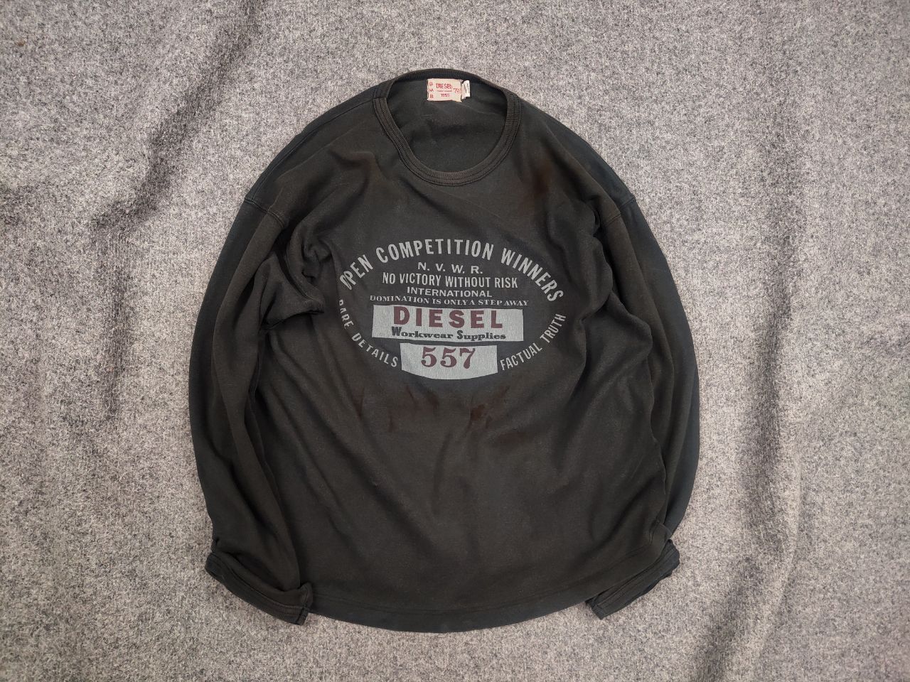 Diesel Vintage Diesel 1955 Logo Faded Distressed Black long sleeve Size US M / EU 48-50 / 2 - 2 Thumbnail