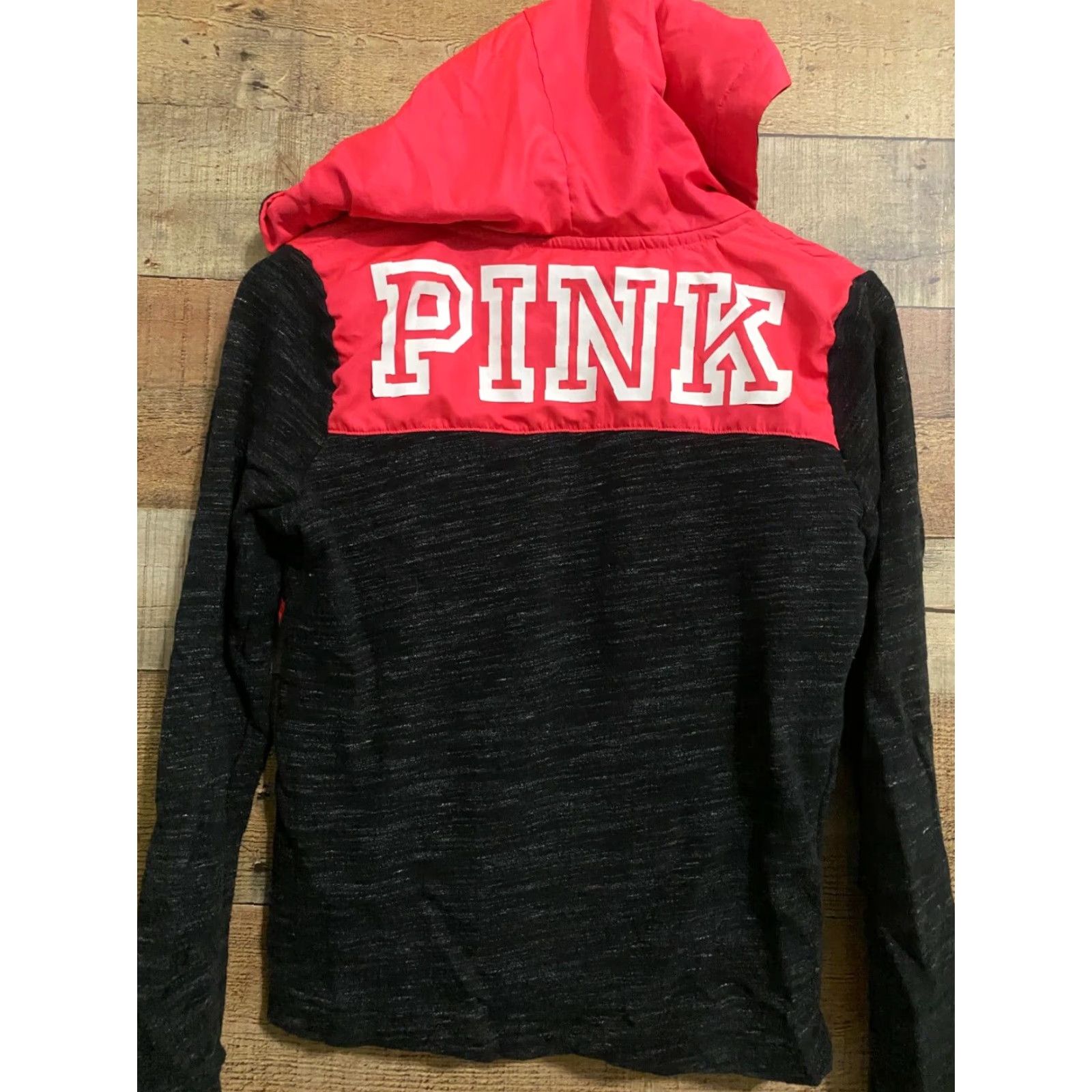 Victoria's Secret Victoria's Secret PINK Sweatshirt Women's 1/4 Zip Pullover XS Black Pink Size XS / US 0-2 / IT 36-38 - 4 Thumbnail