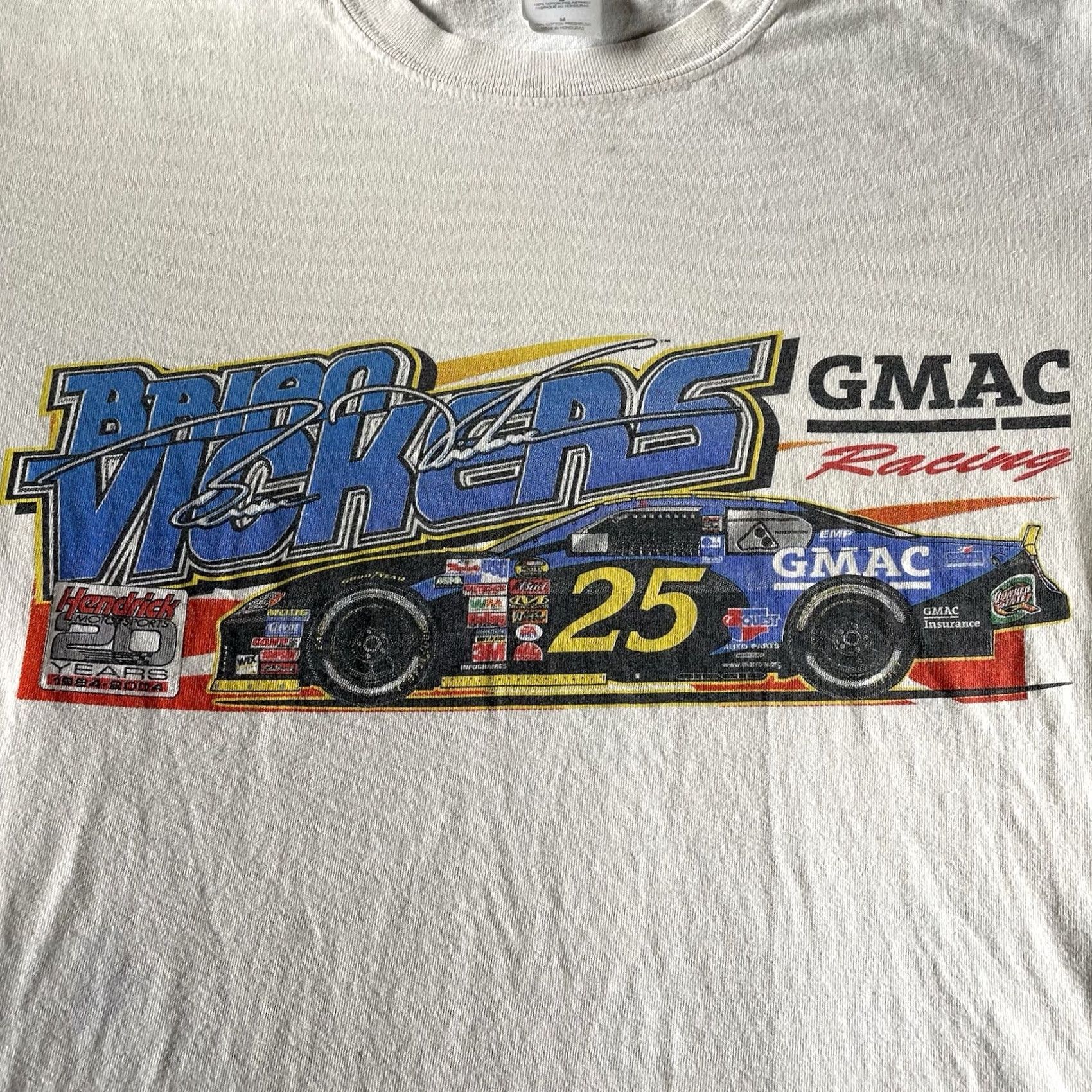 NASCAR VINTAGE NASCAR Shirt Mens M Nascar Nextel Cup Series 2004 GMAC Racing Beige Cotton Crew Neck Short Sleeve Logo Graphic Print Size US M / EU 48-50 / 2 - 5 Thumbnail