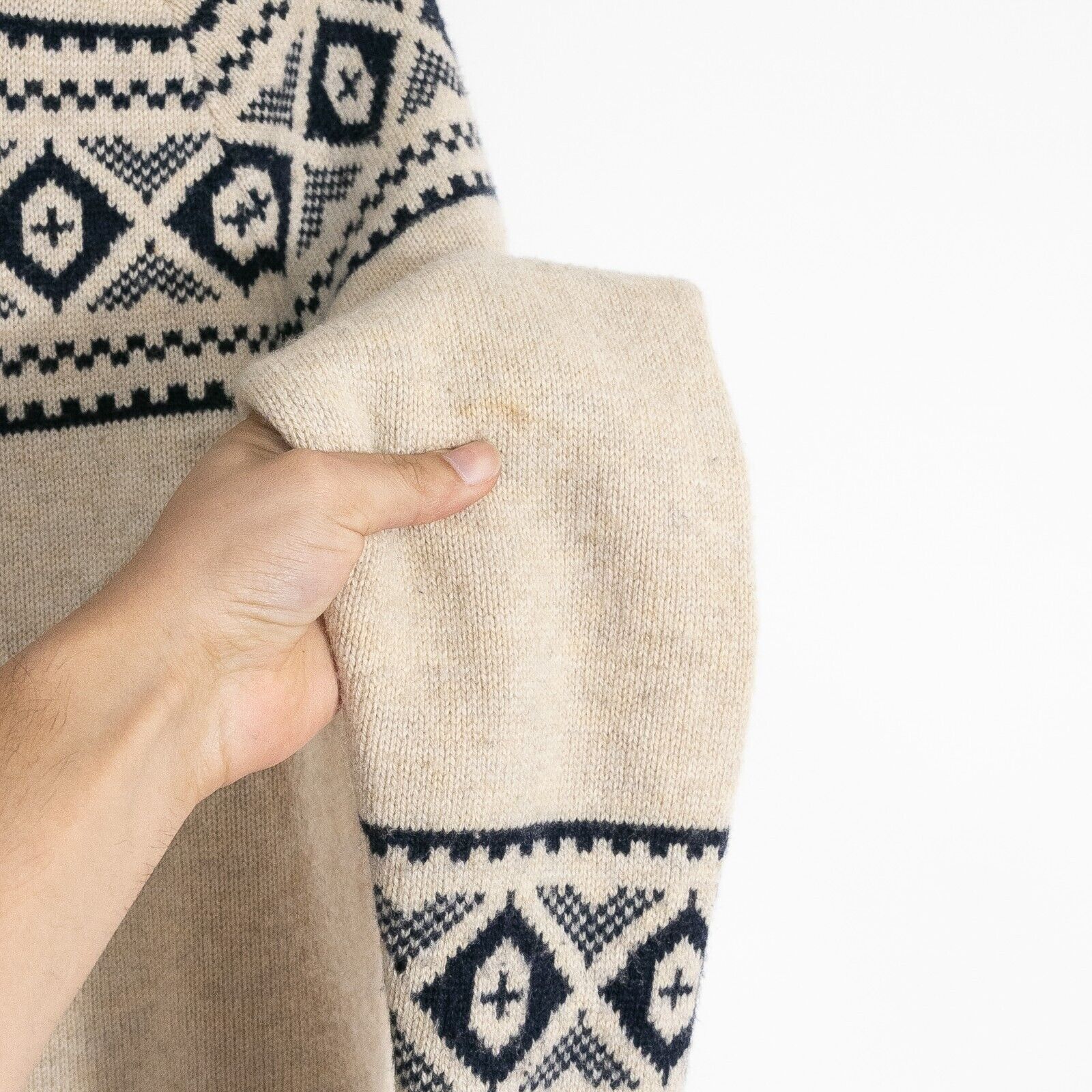 J.Crew J.Crew Fair Isle Wool Blend Sweater Mens Small - Distressed Size US S / EU 44-46 / 1 - 6 Thumbnail