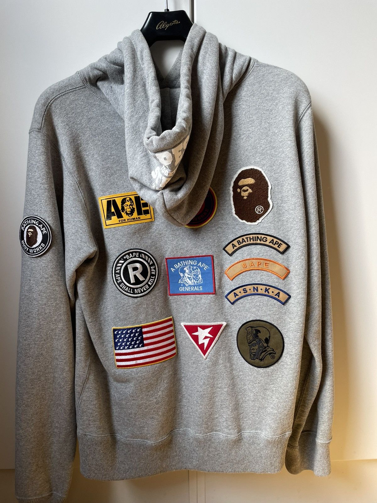 Bape Bape Patch Pullover Hoodie Grailed