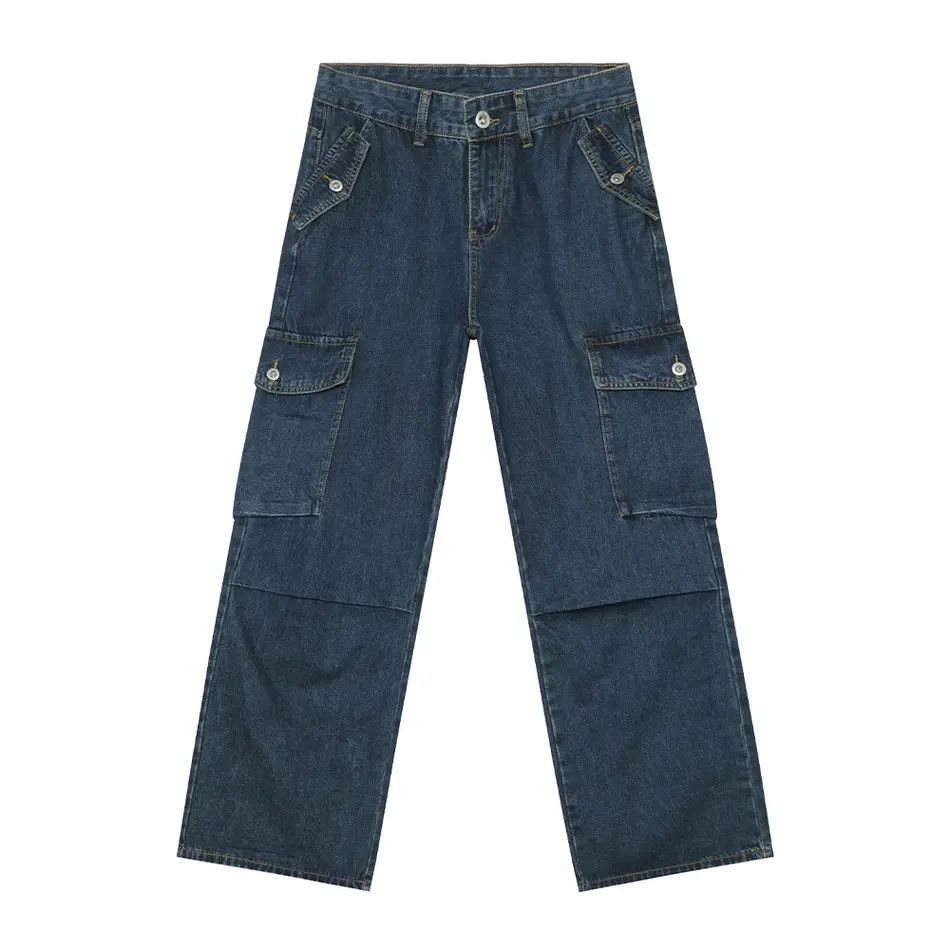 Japanese Brand Retro loose straight leg high street pocket jeans Size US 32 / EU 48 - 4 Thumbnail