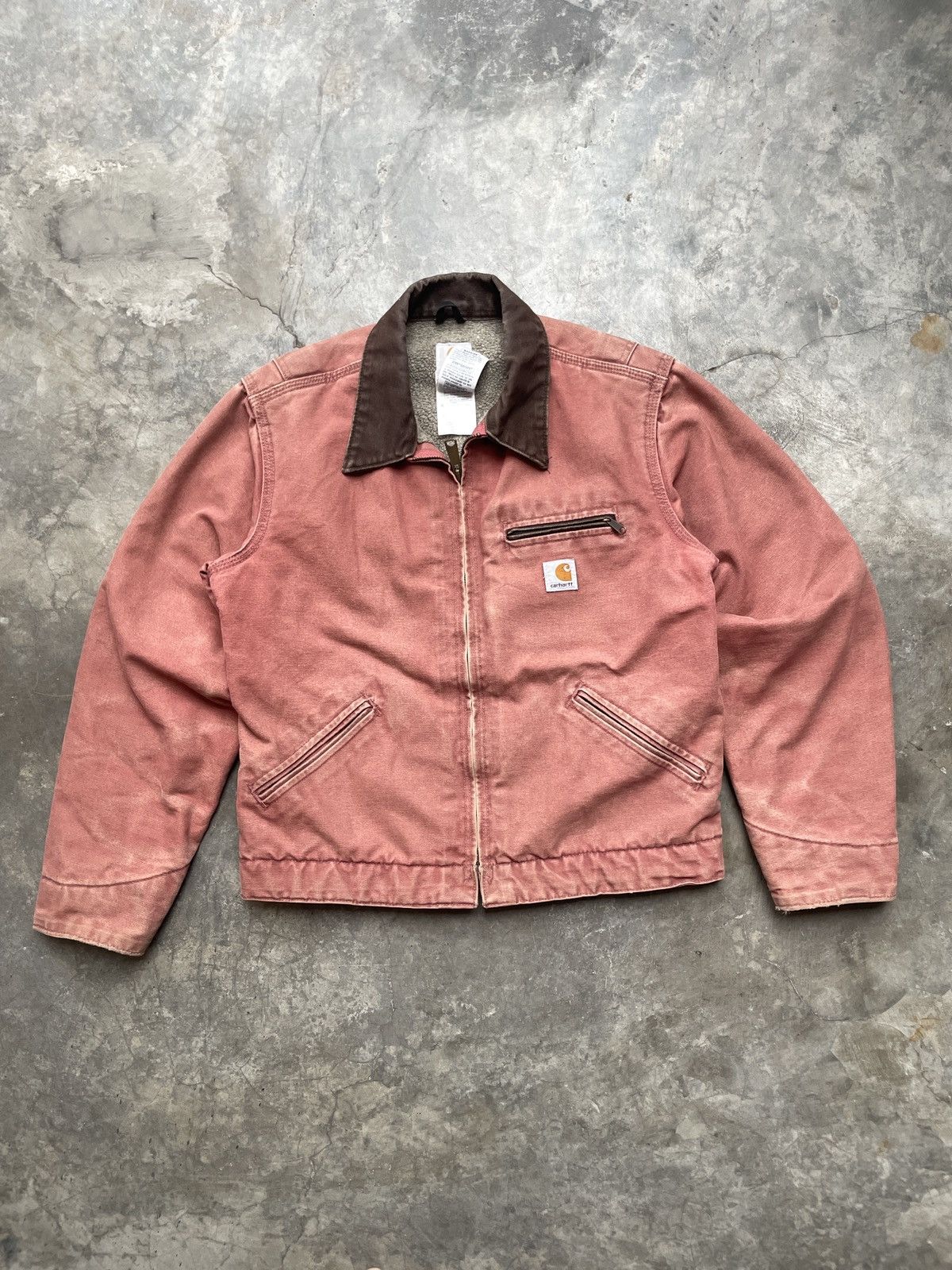 carhartt detroit faded pink red袖丈59cm