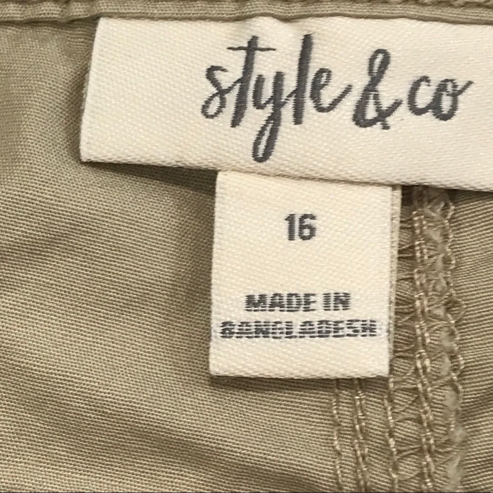 Other STYLE & CO Tan Shorts Size 16 NWT Size 38" / US 16 / IT 52 - 14 Thumbnail